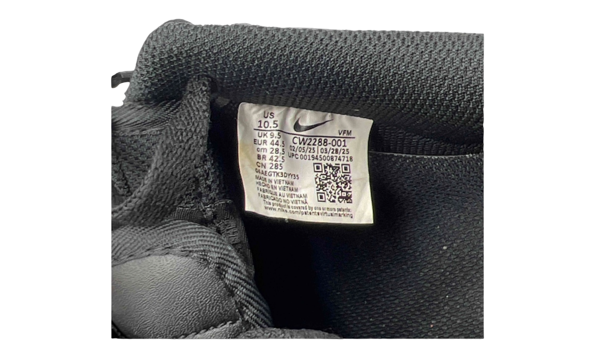 Nike Air Force 1 Low "Black" (PreOwned) (No Box)