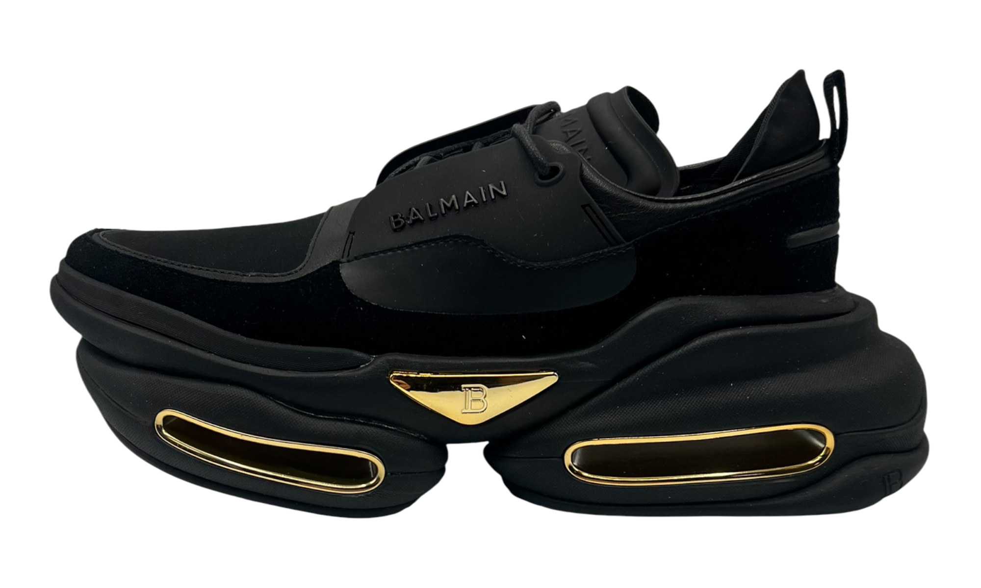 Balmain B-Bold Low-Top Black Gold (PreOwned)