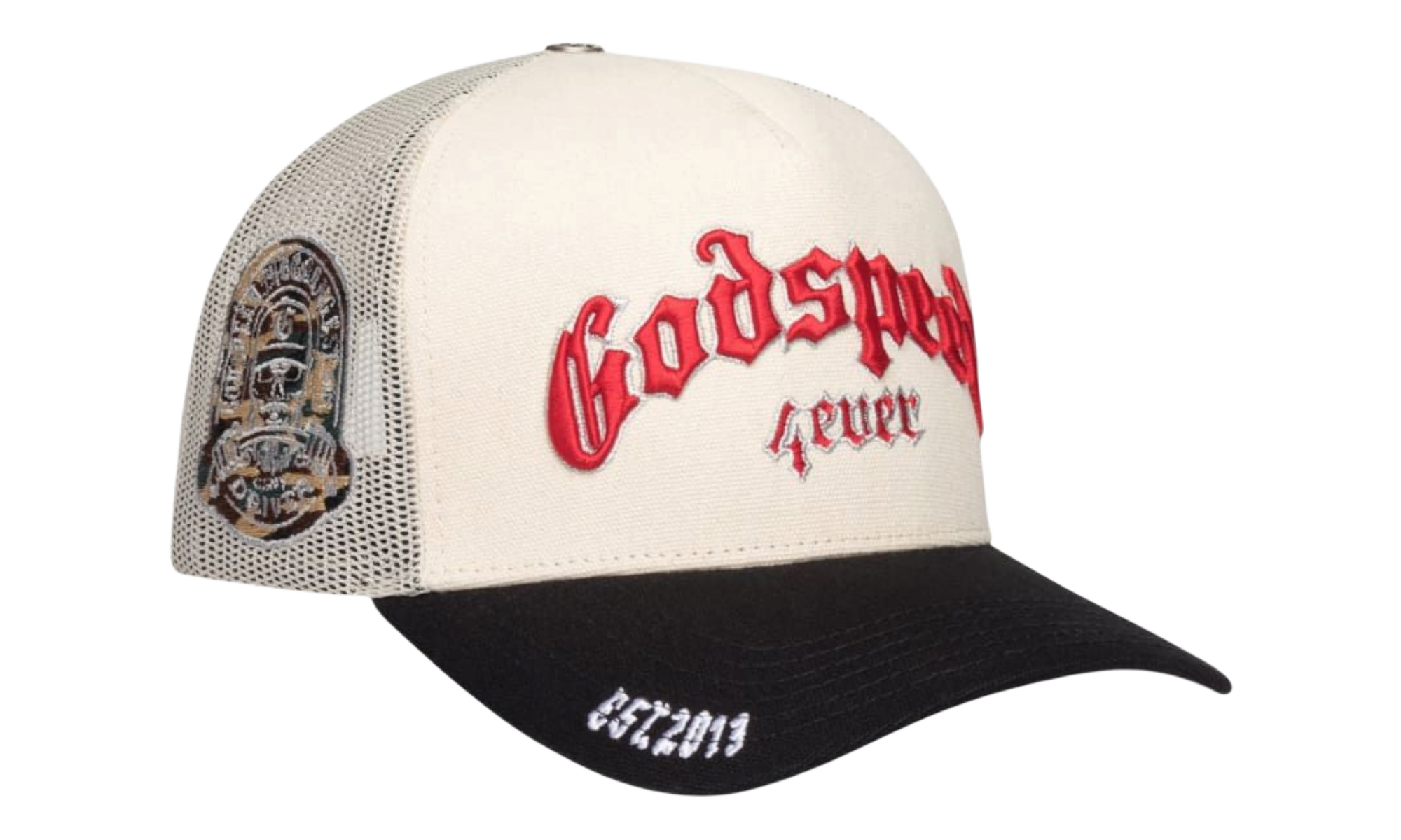 Godspeed Forever White/Red/Black Trucker Hat