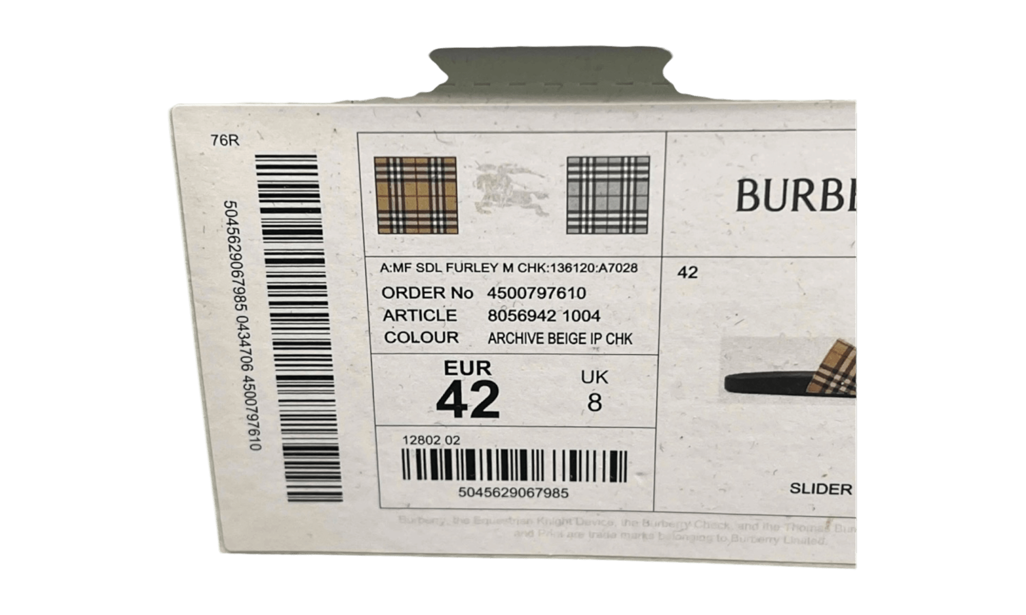 Burberry Vintage Check Slides Archive Beige (Preowned)