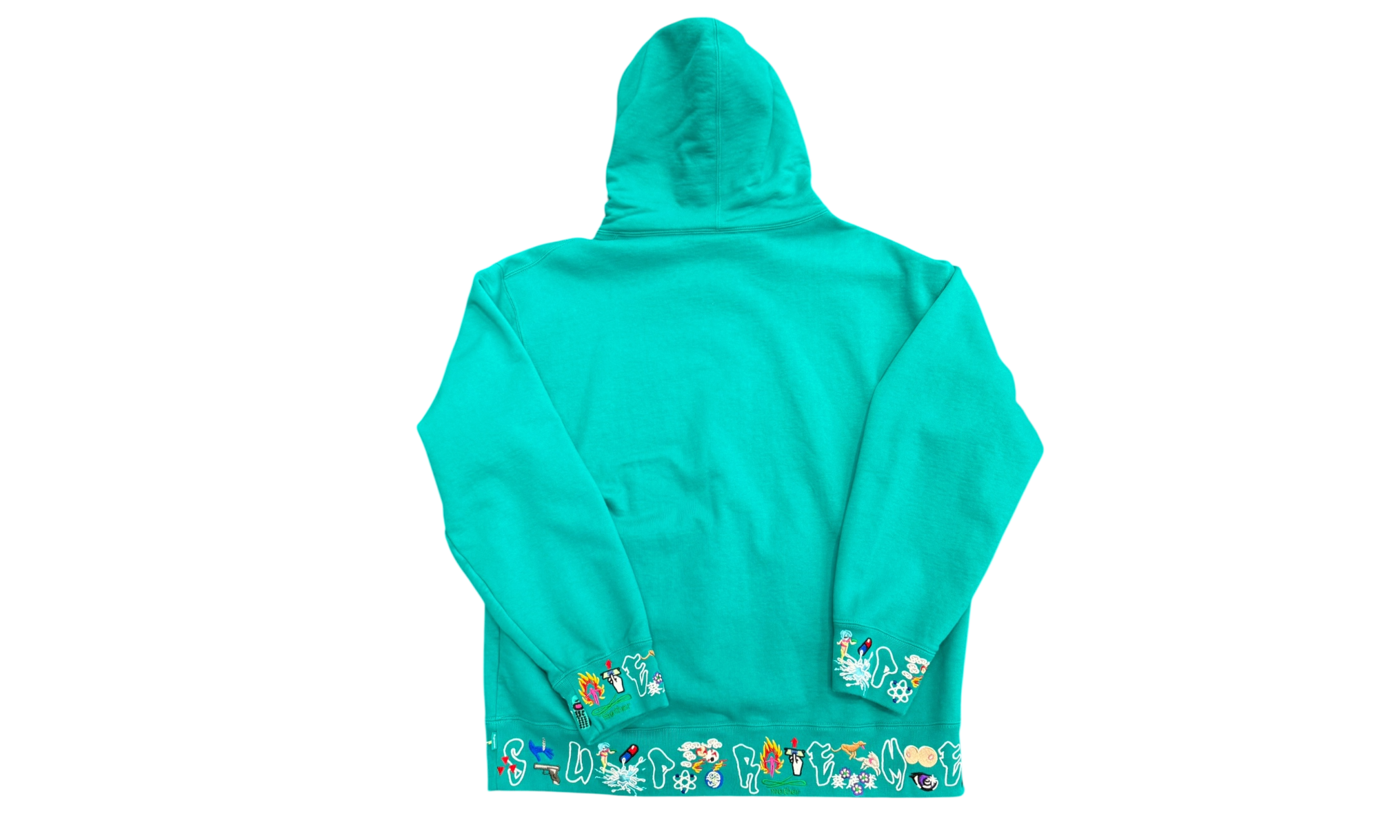 Supreme AOI Icons Hooded Sweatshirt Dark (Preowned) Aqua
