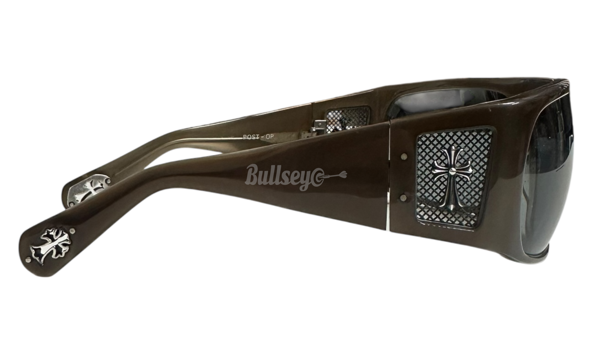 Chrome Hearts Post Op Light Brown Blue/Grey Tinted Sunglasses (PreOwned)