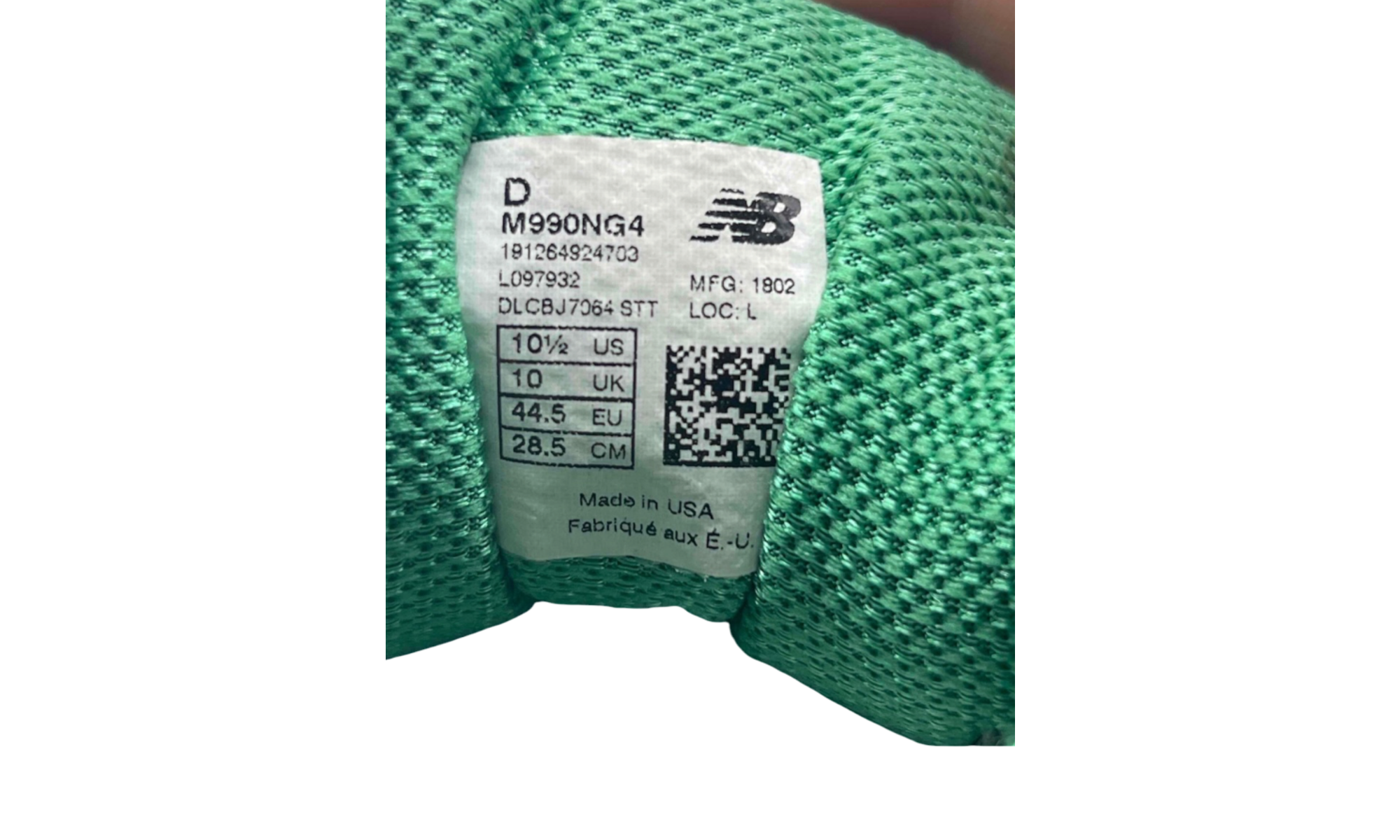 New Balance 990v4 Green (PreOwned) (Rep Box)