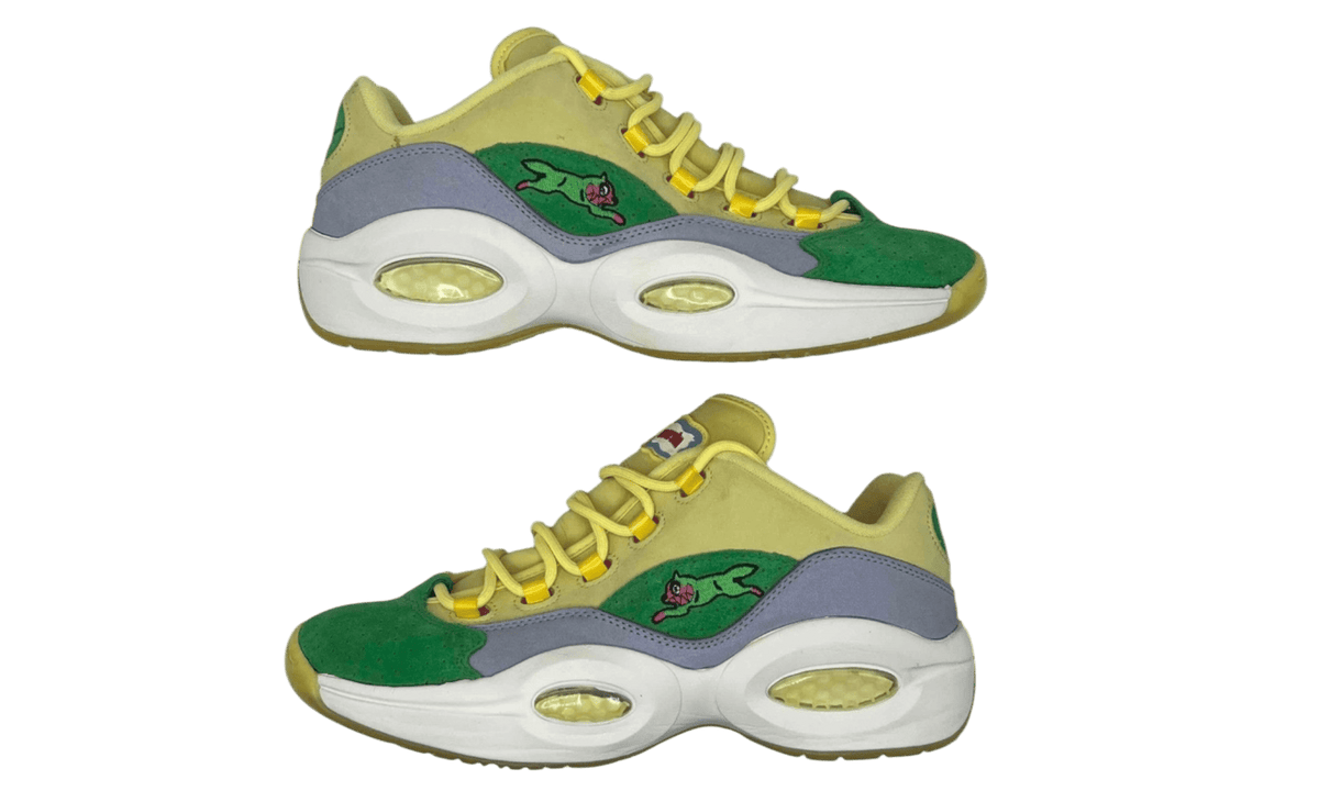 Reebok Question Low BBC Ice Cream Running Dog Yellow Green (PreOwned)
