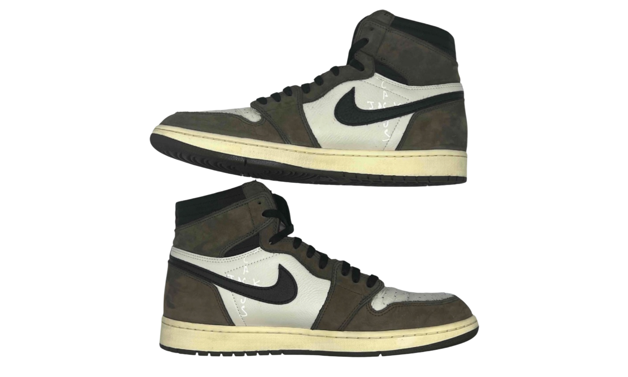 Travis Scott x Air Jordan 1 Retro High OG SP "Mocha" (PreOwned) (No Box)