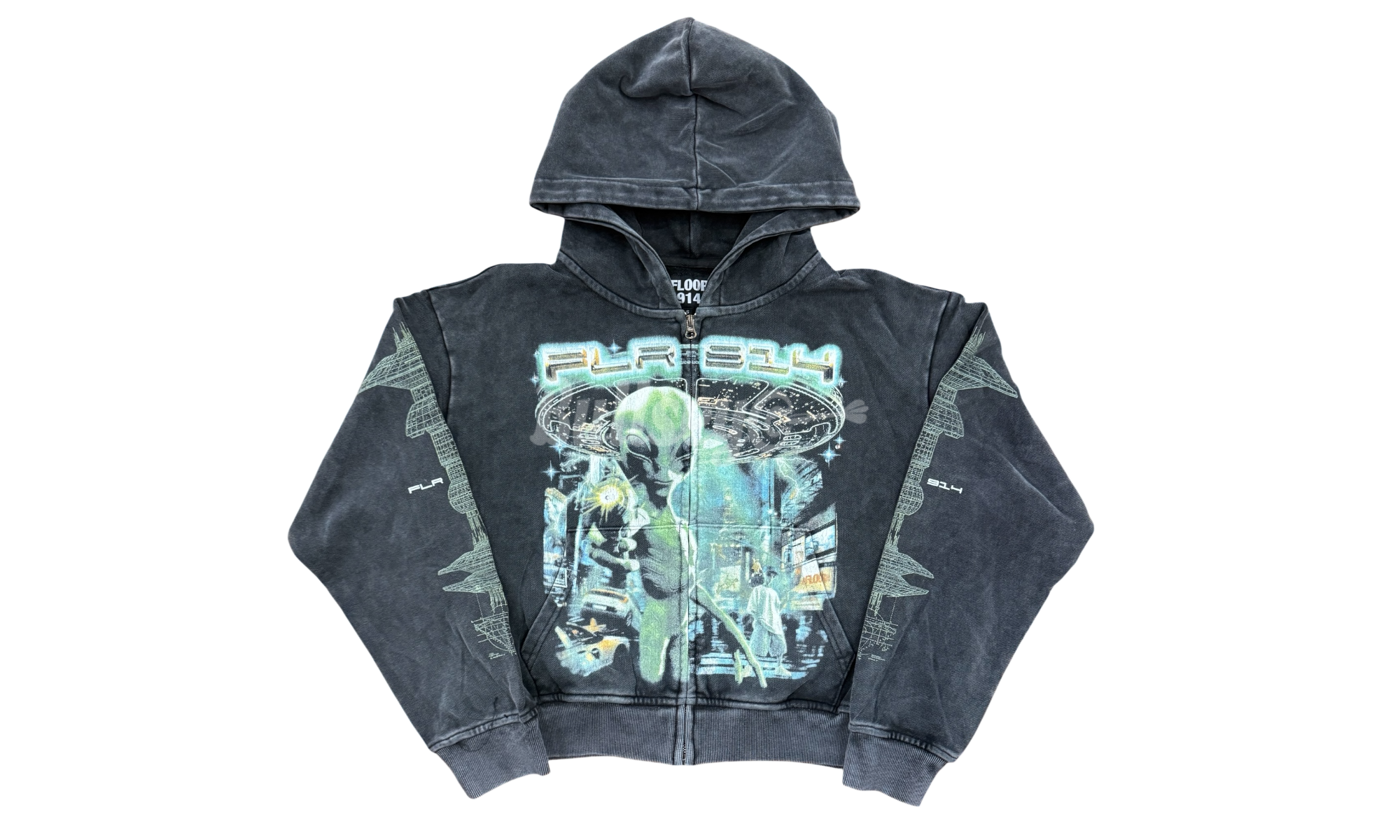 Floor 914 Alien Zip Up Hooide