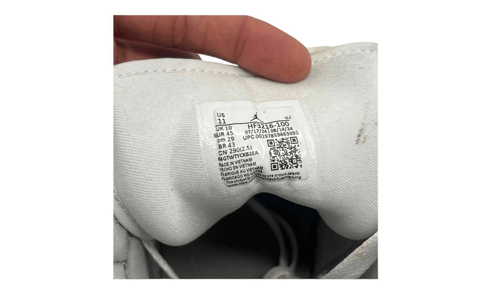 Jordan 1 Mid SE White Medium Grey Cool Grey (PreOwned) (No Box)