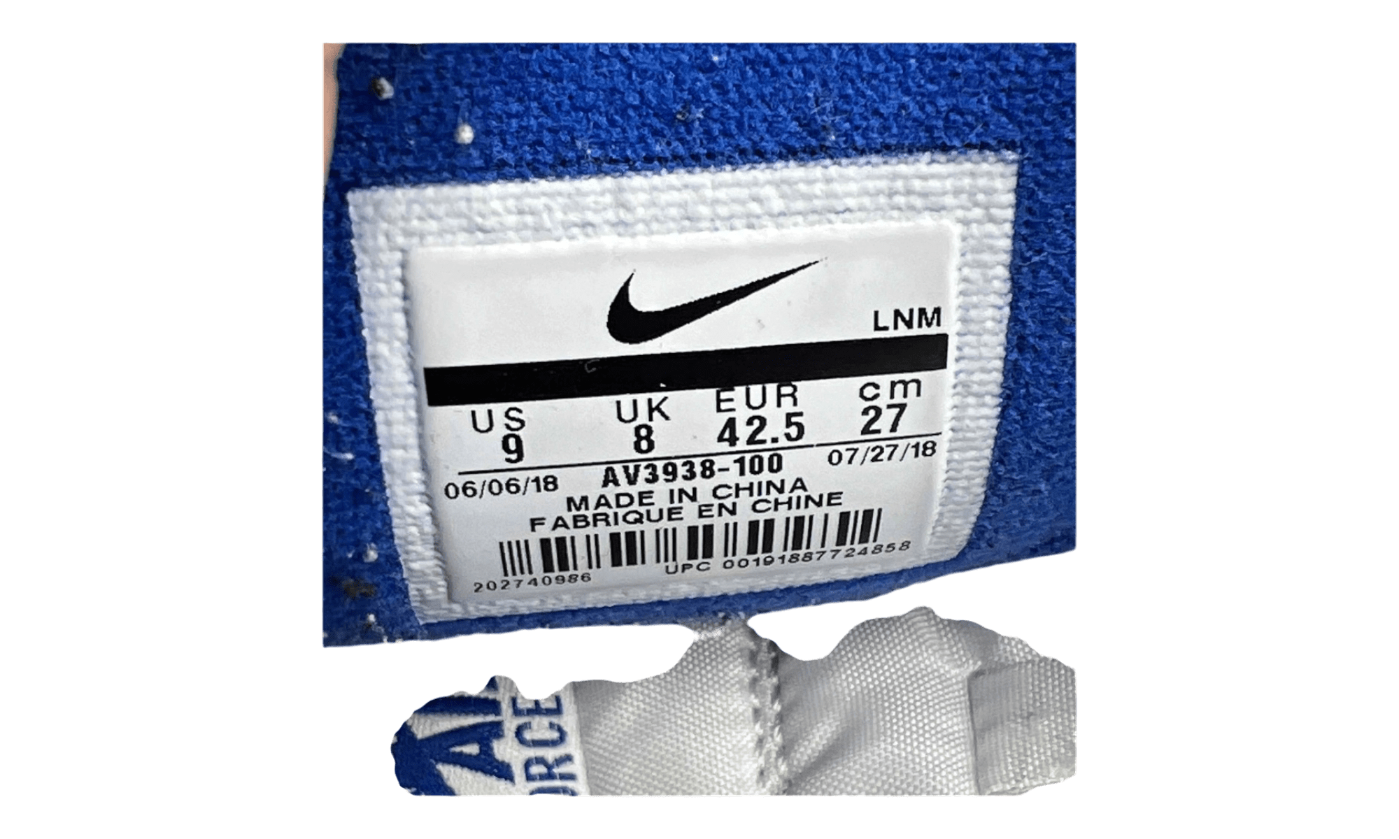 Nike Air Force 1 High Sport NBA White Team Orange Game Royal (PreOwned) (No Box)