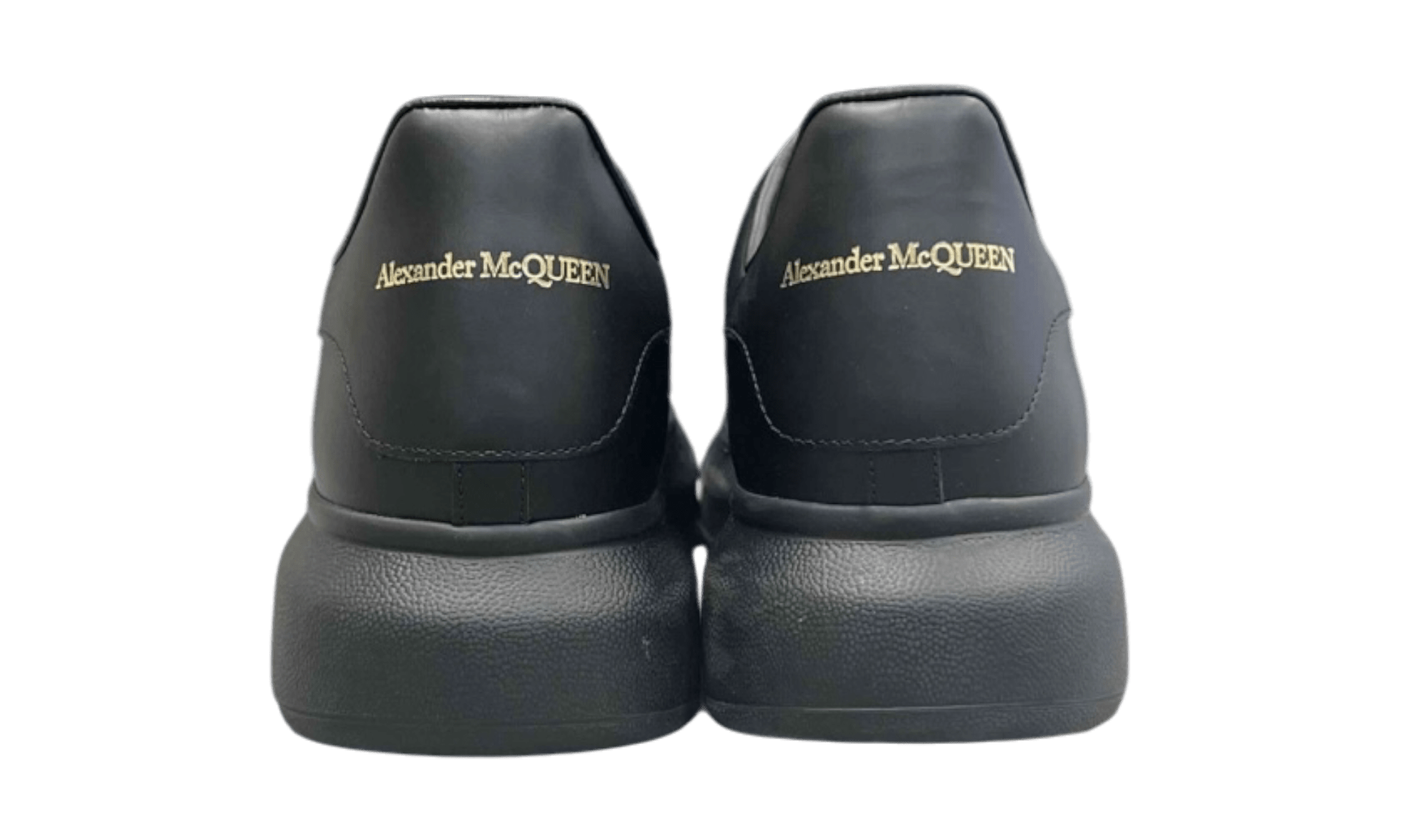 Alexander Mcqueen Black Leather Oversized Sneaker (Preowned) (No Box)