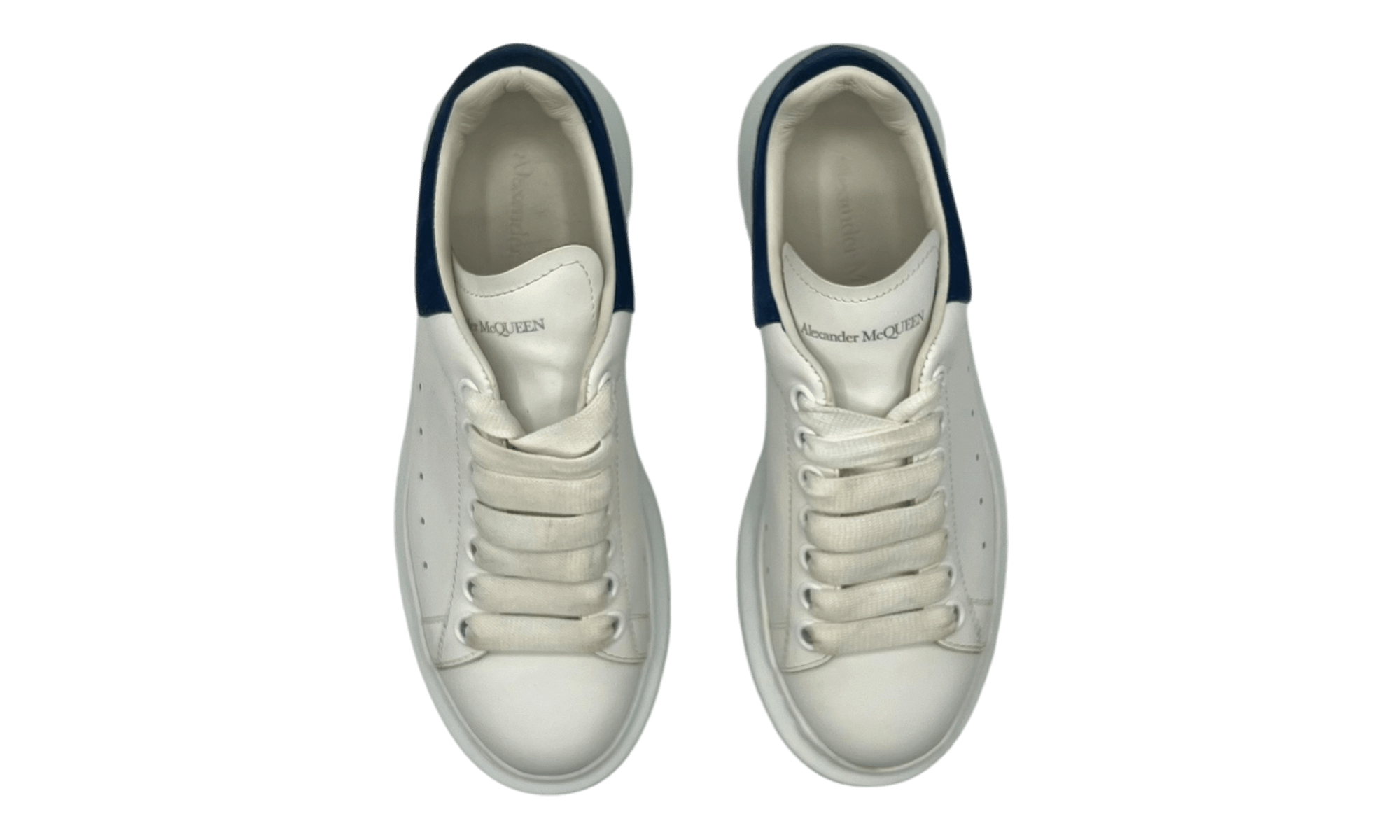 Alexander McQueen Oversized Sneaker White Paris Blue (Kids) (PreOwned) (No Box)