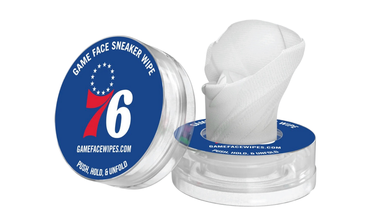 Game Face Kicks On-The-Go Sneaker Cleaning Wipes Sixers