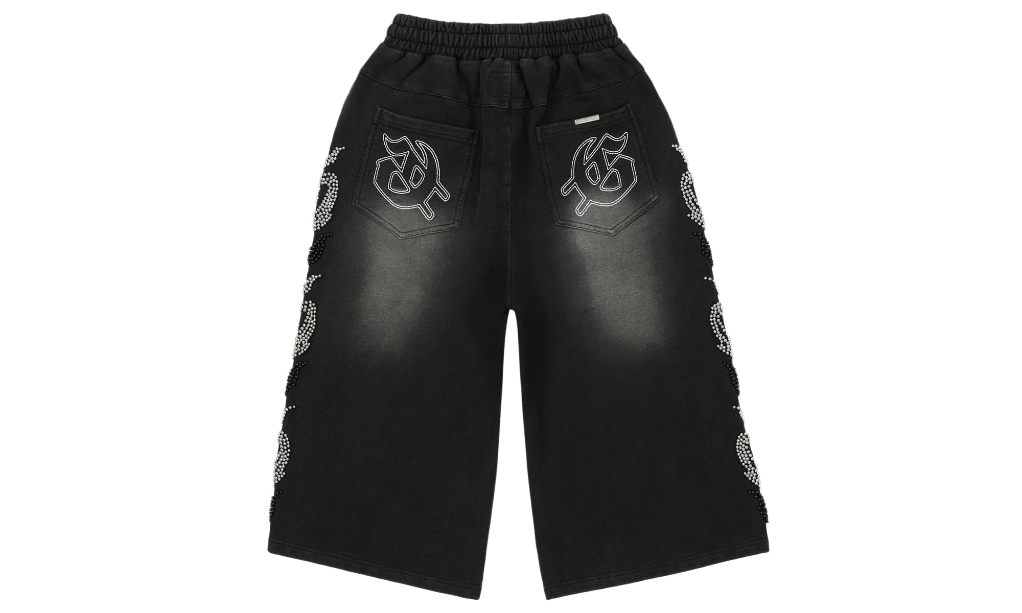 Godspeed Nior Studded 3QTR Black Shorts