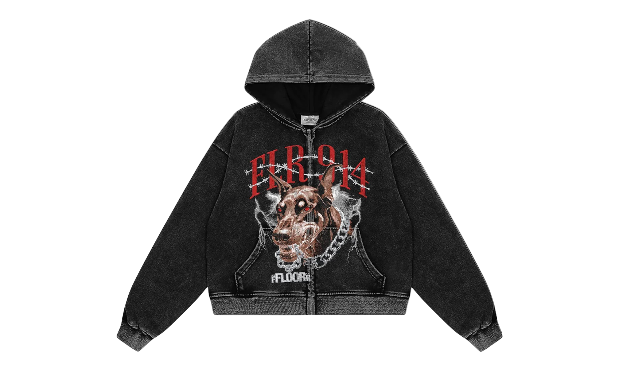 Floor 914 Dog Zip Up Hoodie