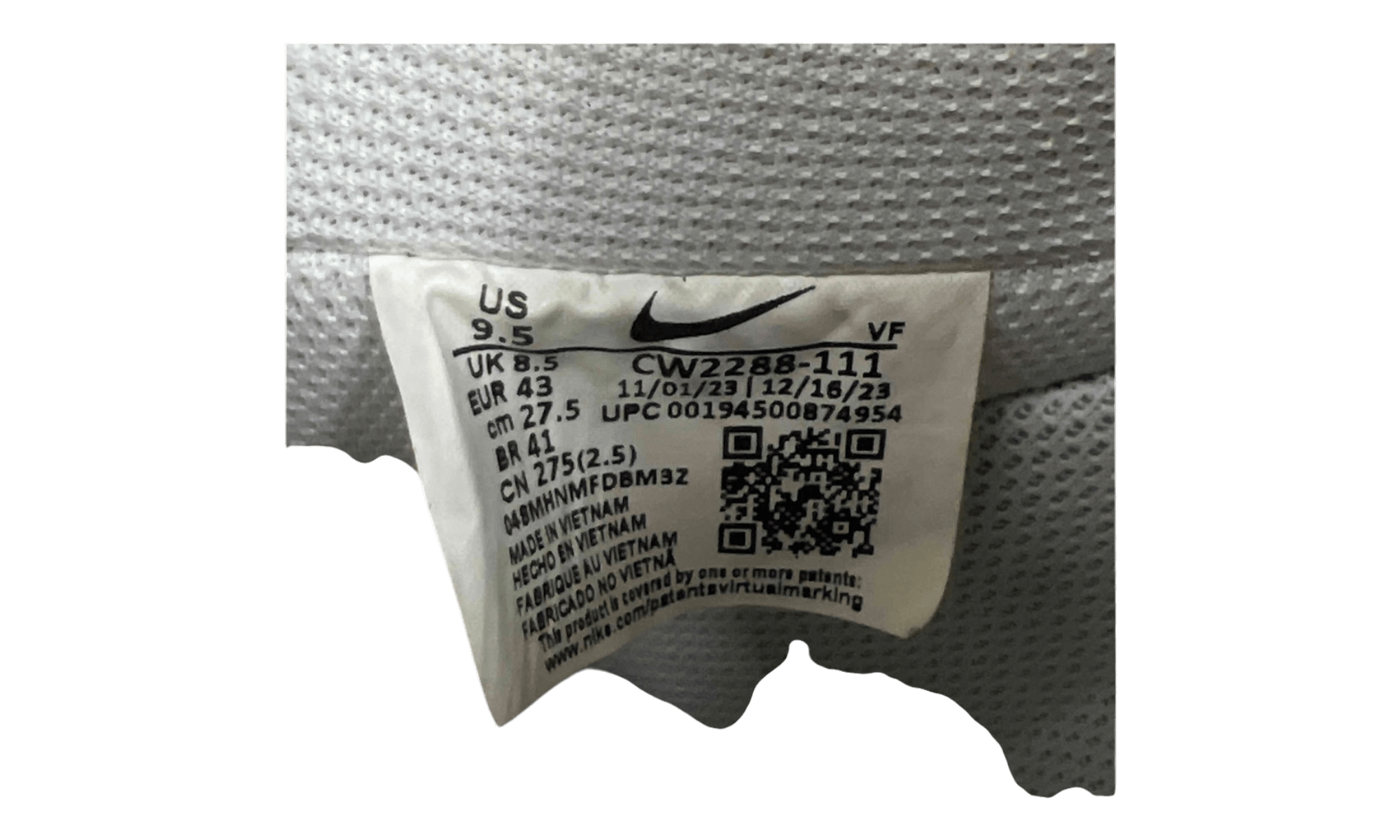 Nike Air Force 1 Low "White"(PreOwned)