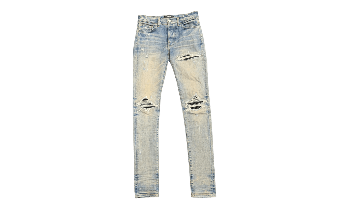 Amiri MX1 Indigo Black Patch Jeans (PreOwned)