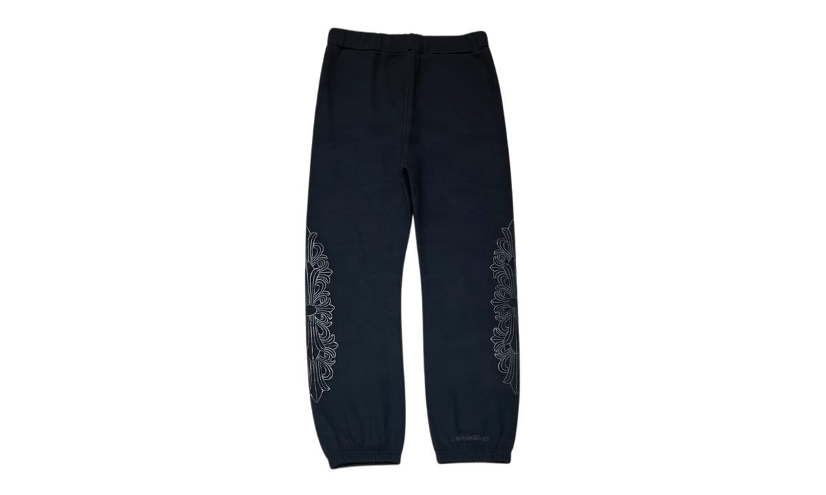 Chrome Hearts Horseshoe Floral Black Sweatpants