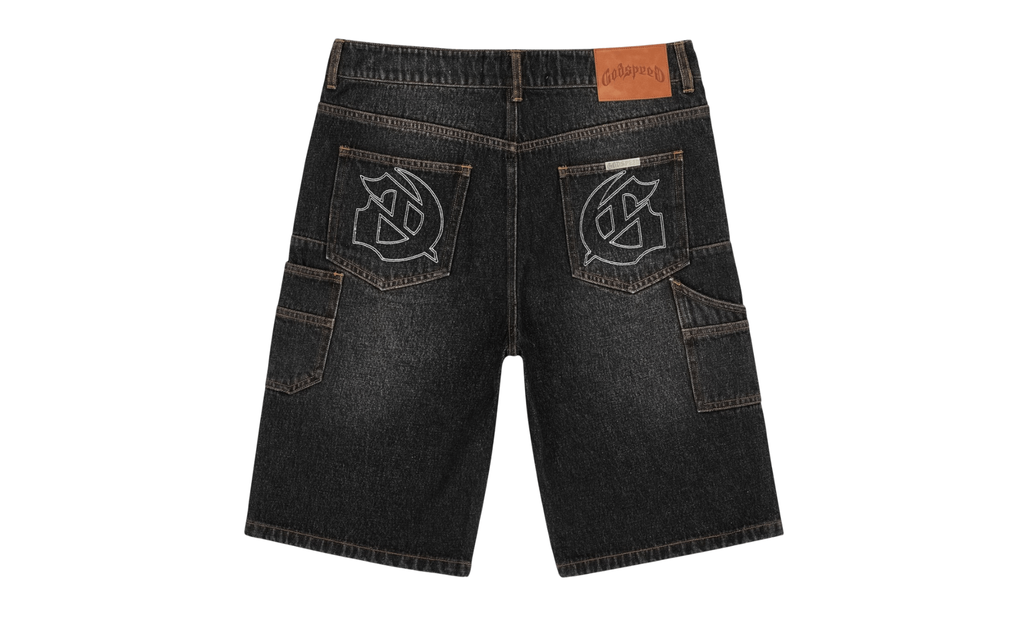 Godspeed Twin Panel Black Denim Shorts