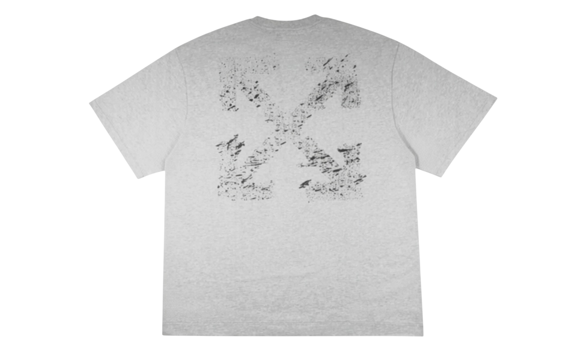 Off-White Paint Splatter Arrow Diagonal Skate Heather Grey T-Shirt