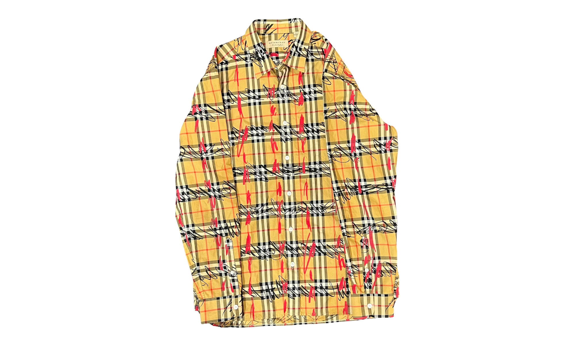 Burberry Scribble Check Cotton Shirt (PreOwned)