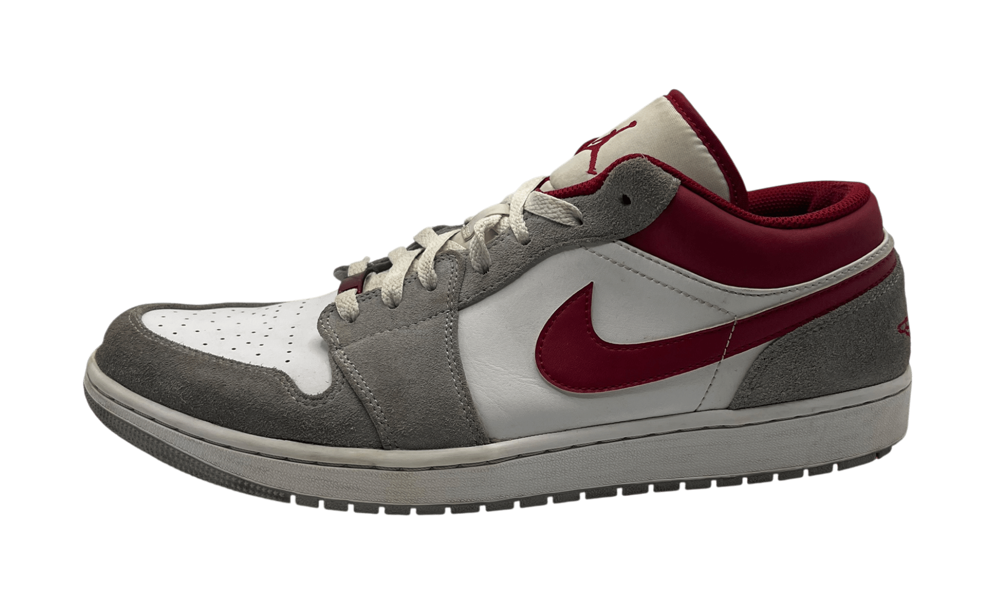 Jordan 1 Low SE Light Smoke Grey Gym Red (PreOwned) (No Box)
