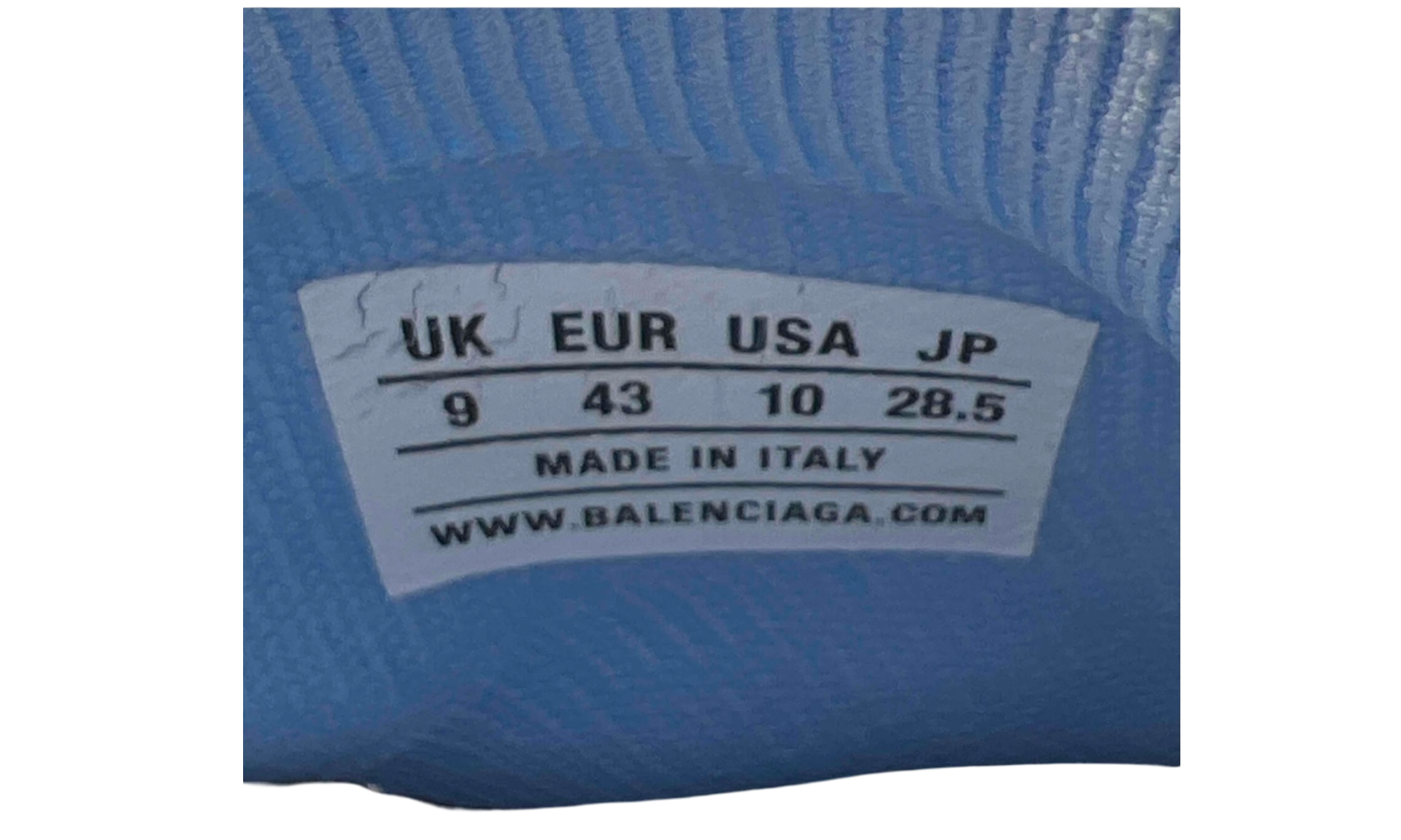 Balenciaga Speed Trainer 2.0 All Over Logo Soft Blue (PreOwned) (No Box)