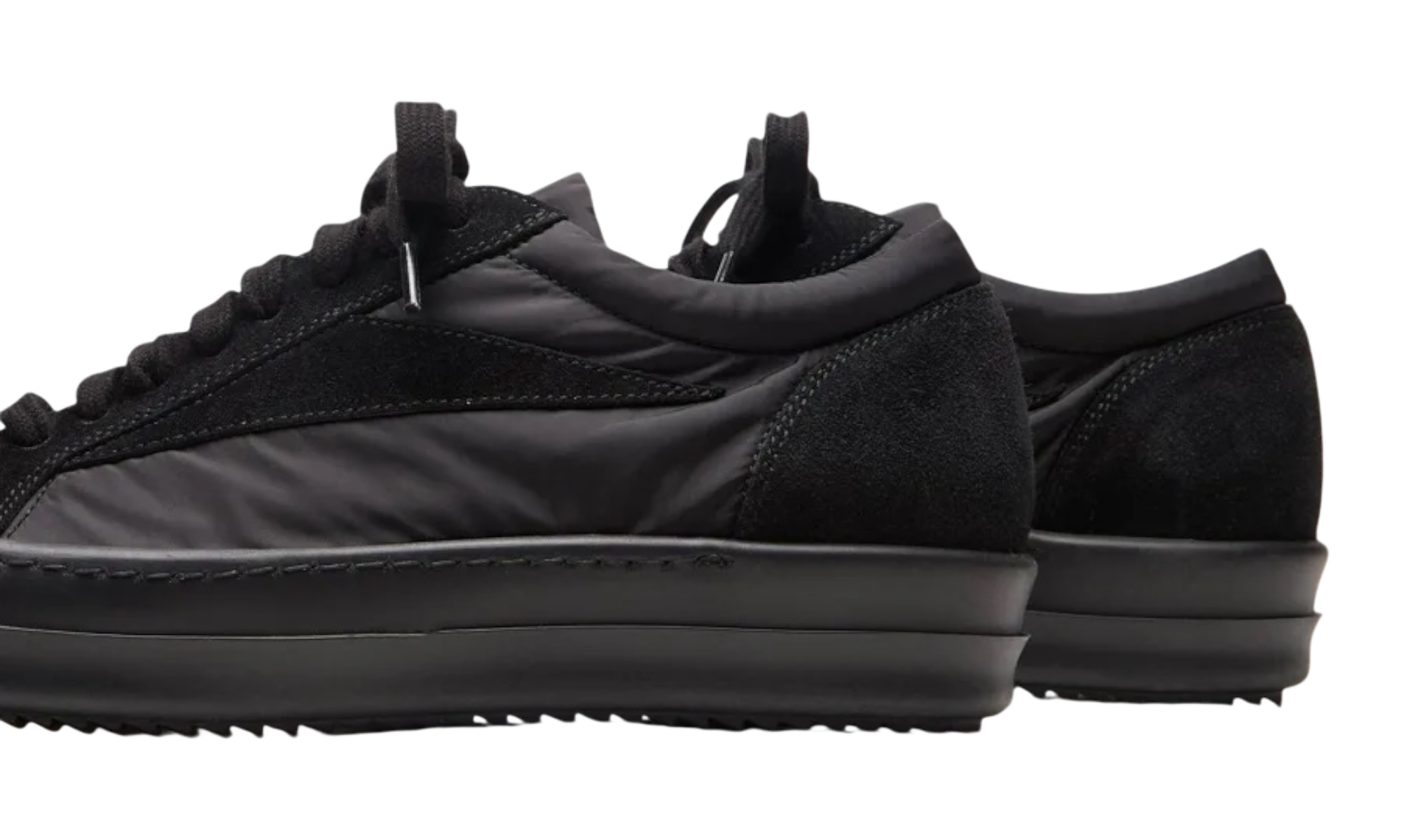 Rick Owens Vintage Black Lace Up Sneakers