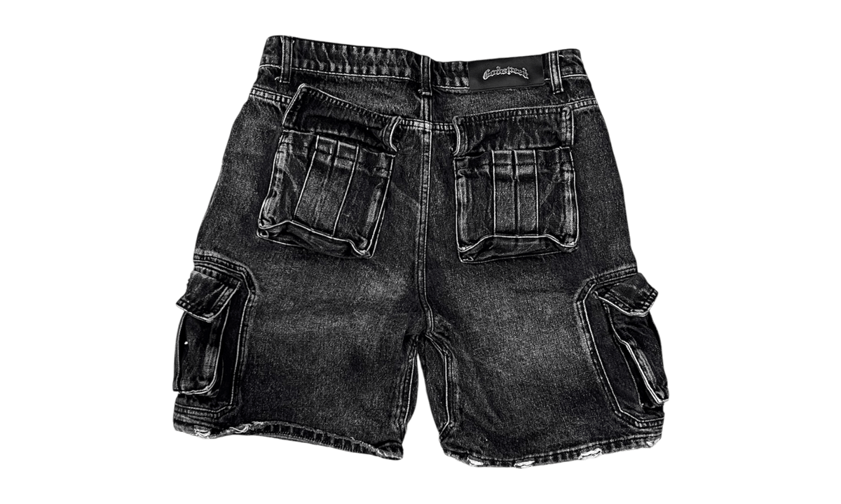 Godspeed Octagon Cargo Denim Black Shorts (PreOwned)
