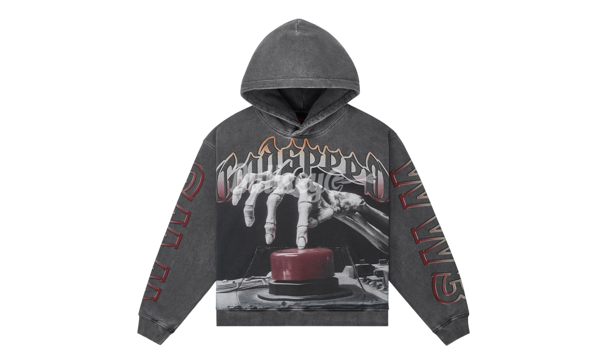 Godspeed Code Red Washed Grey Hoodie