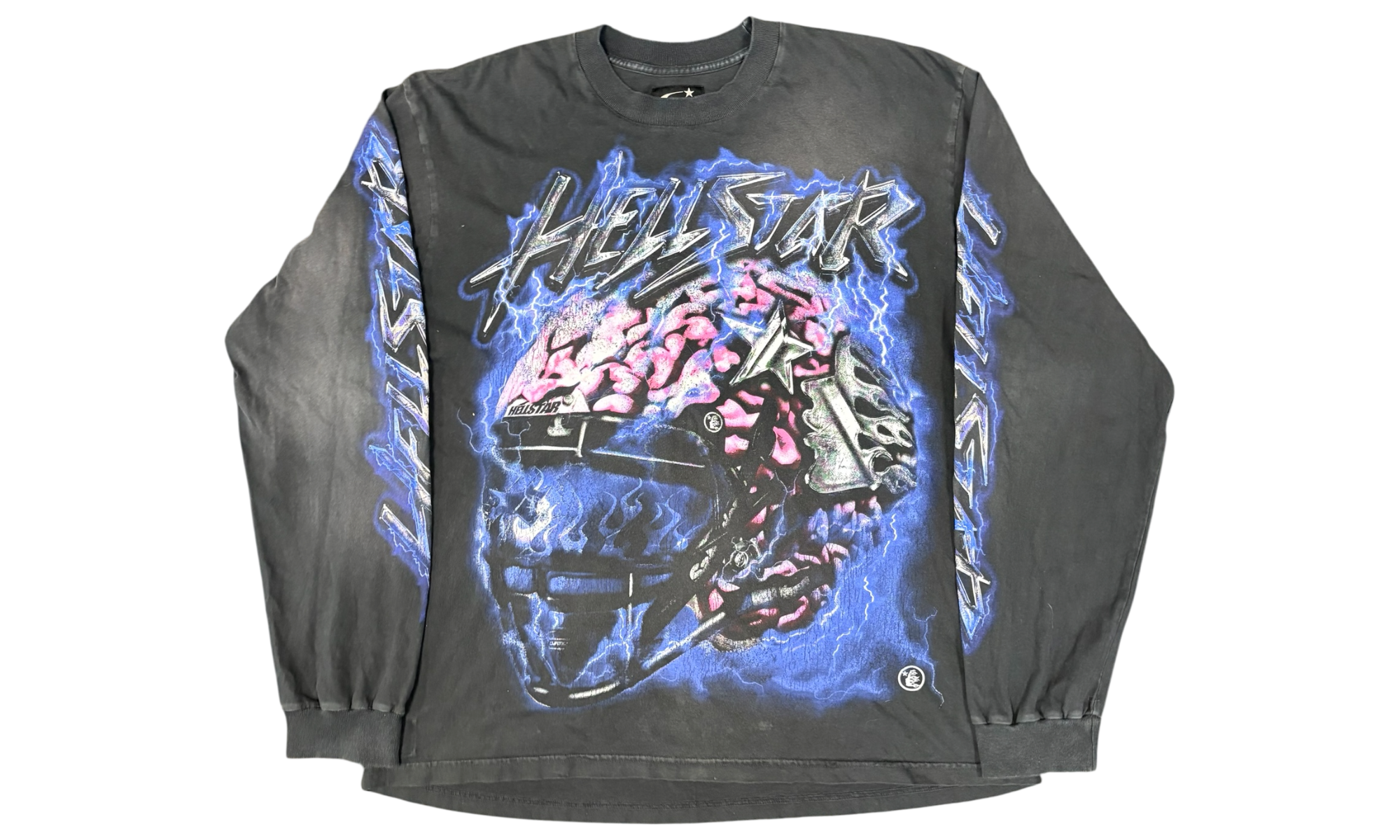 Hellstar Powered By The Star Black Longsleeve T-Shirt (PreOwned)