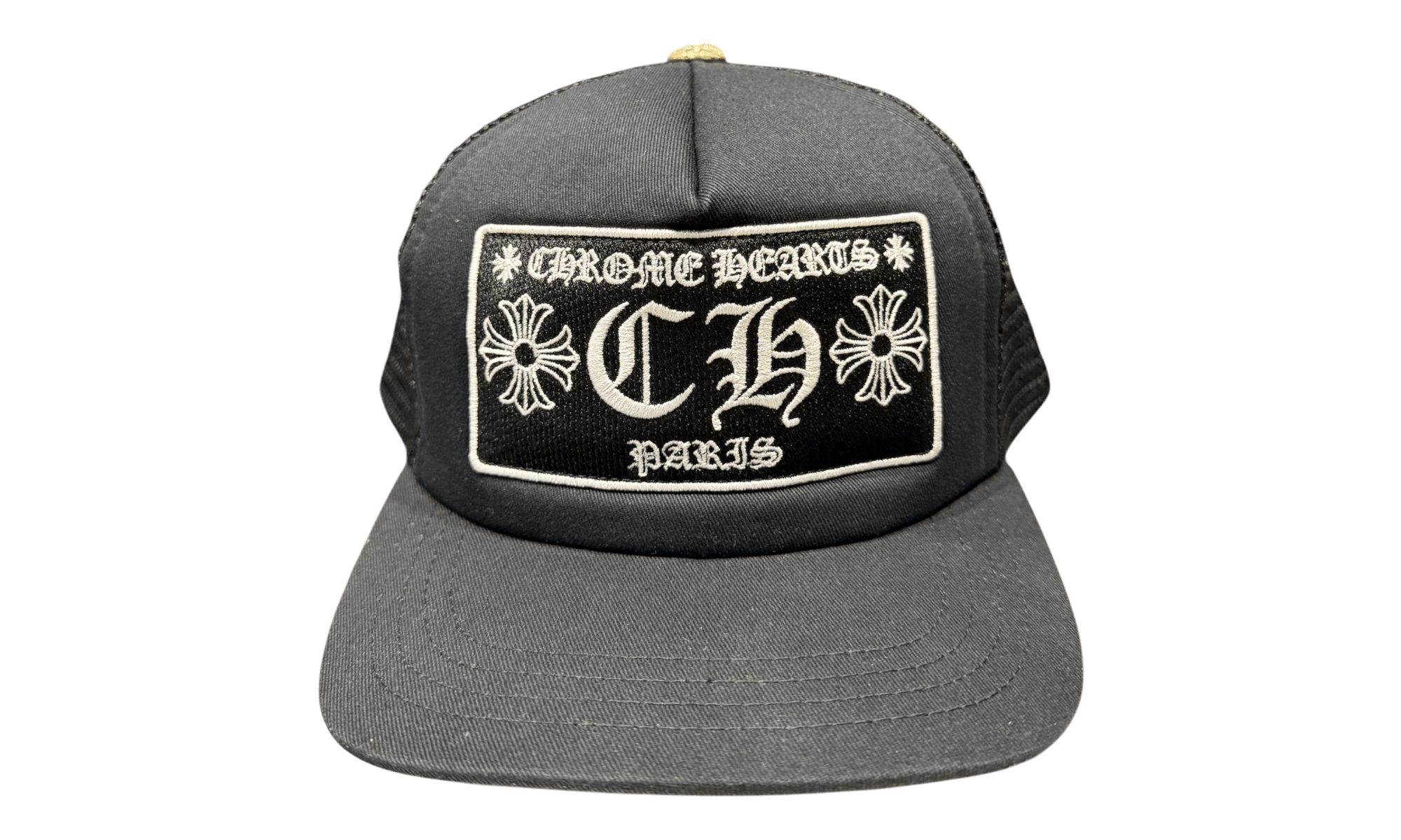 Chrome Hearts CH Paris Trucker Hat Black