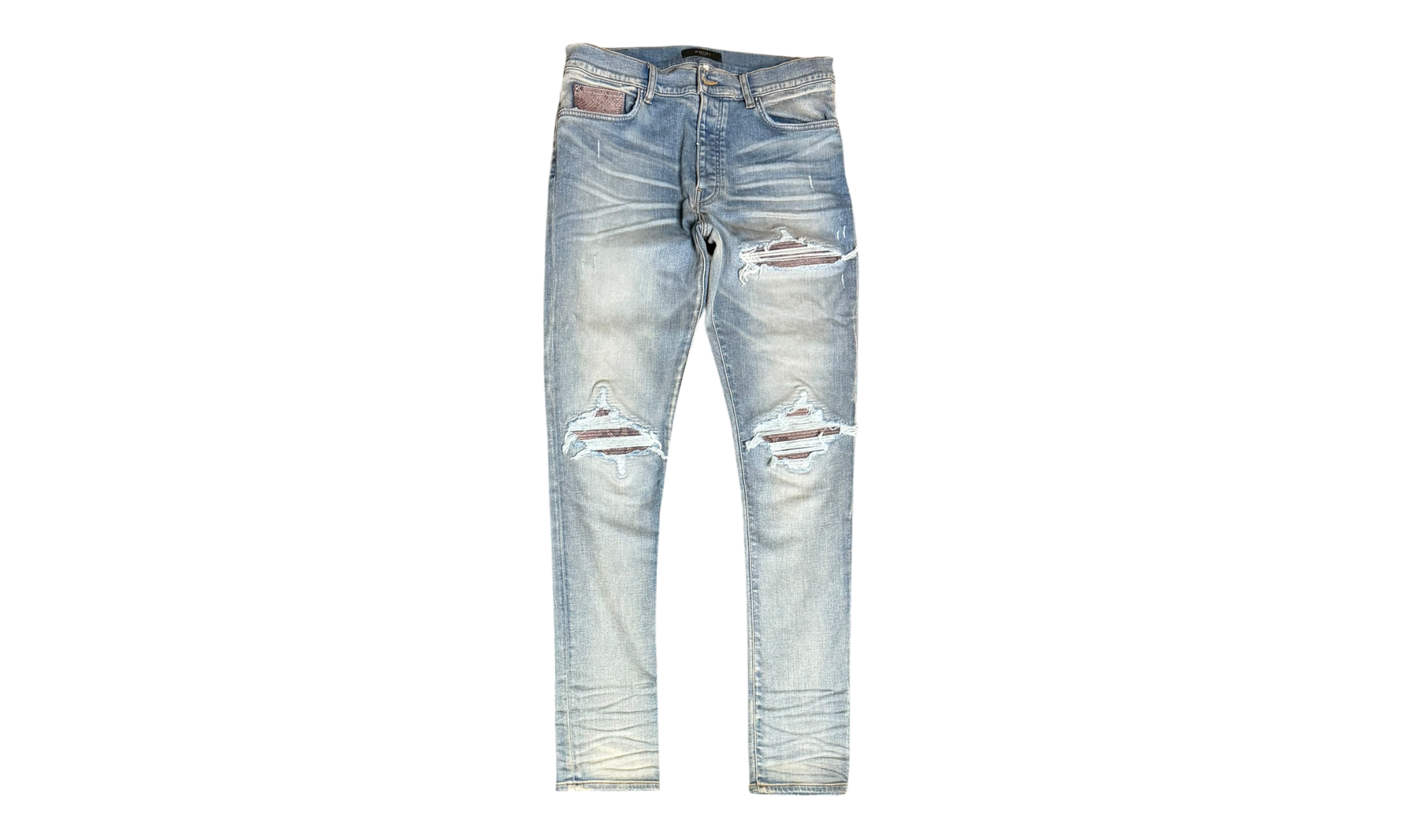 Amiri Snakeskin MX1 Blue Indigo Jeans