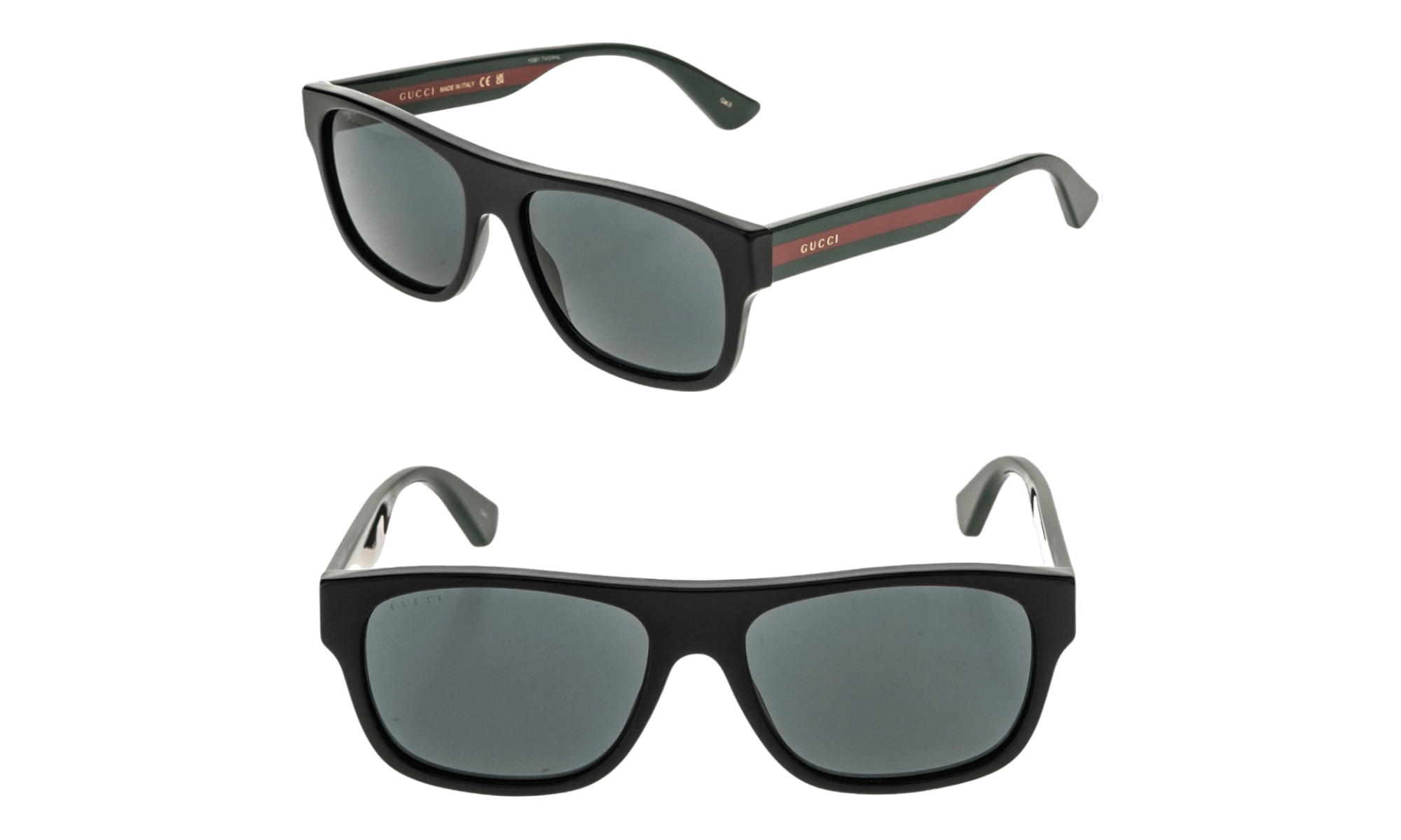 Gucci Rectangle Frame Sunglasses Black/Green (GG0926S-006-FR)