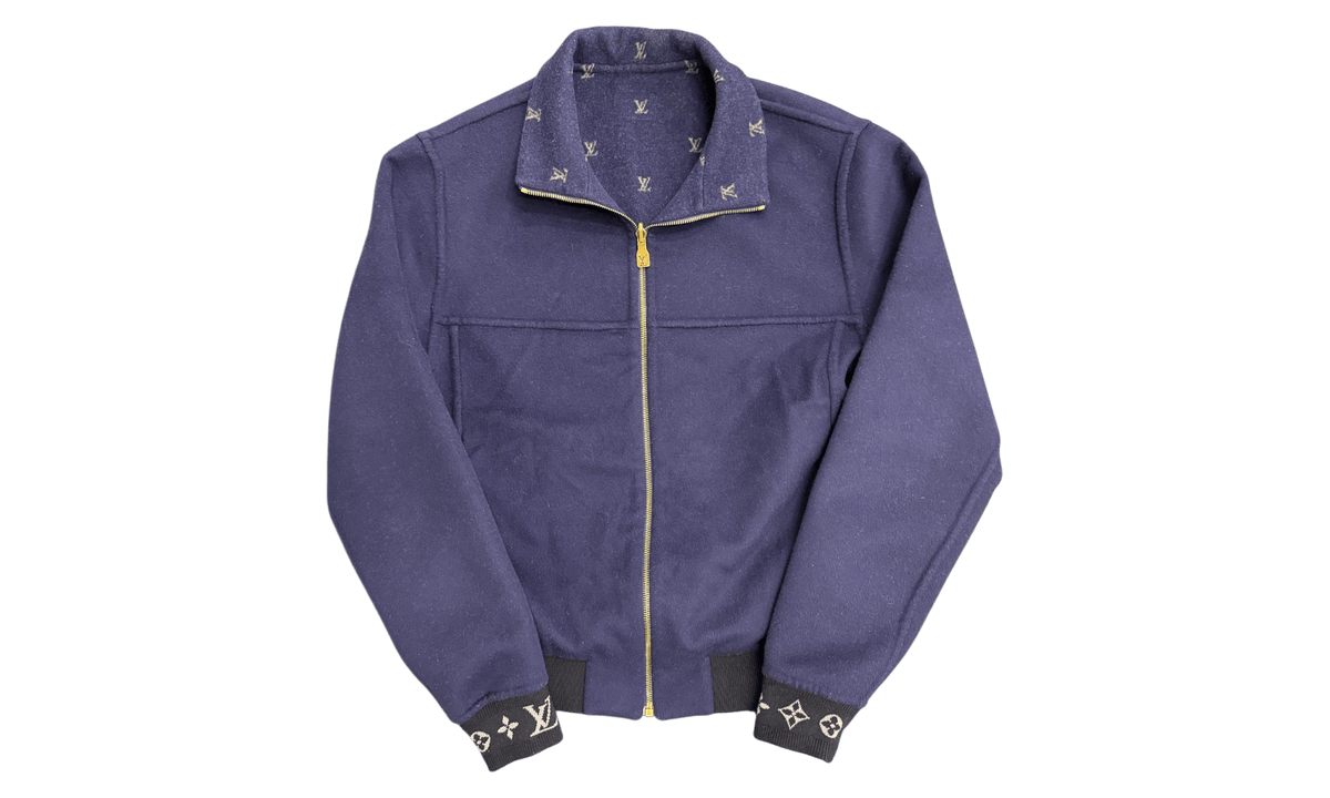 Louis Vuitton Blason Double Face Wool-Silk Blend Reversible Navy Blue Jacket