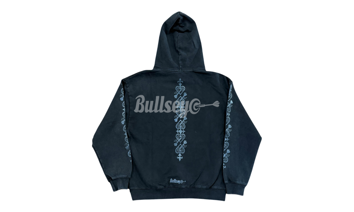 Bullseye Ace of Darts Washed Black Sweatsuit (Hoodie & Sweatpants)