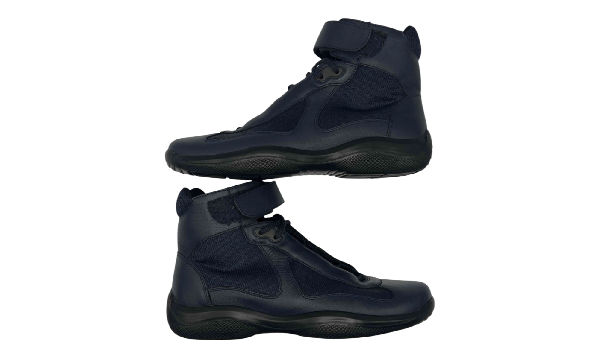Prada America Cup Navy High Top (PreOwned) (No Box)