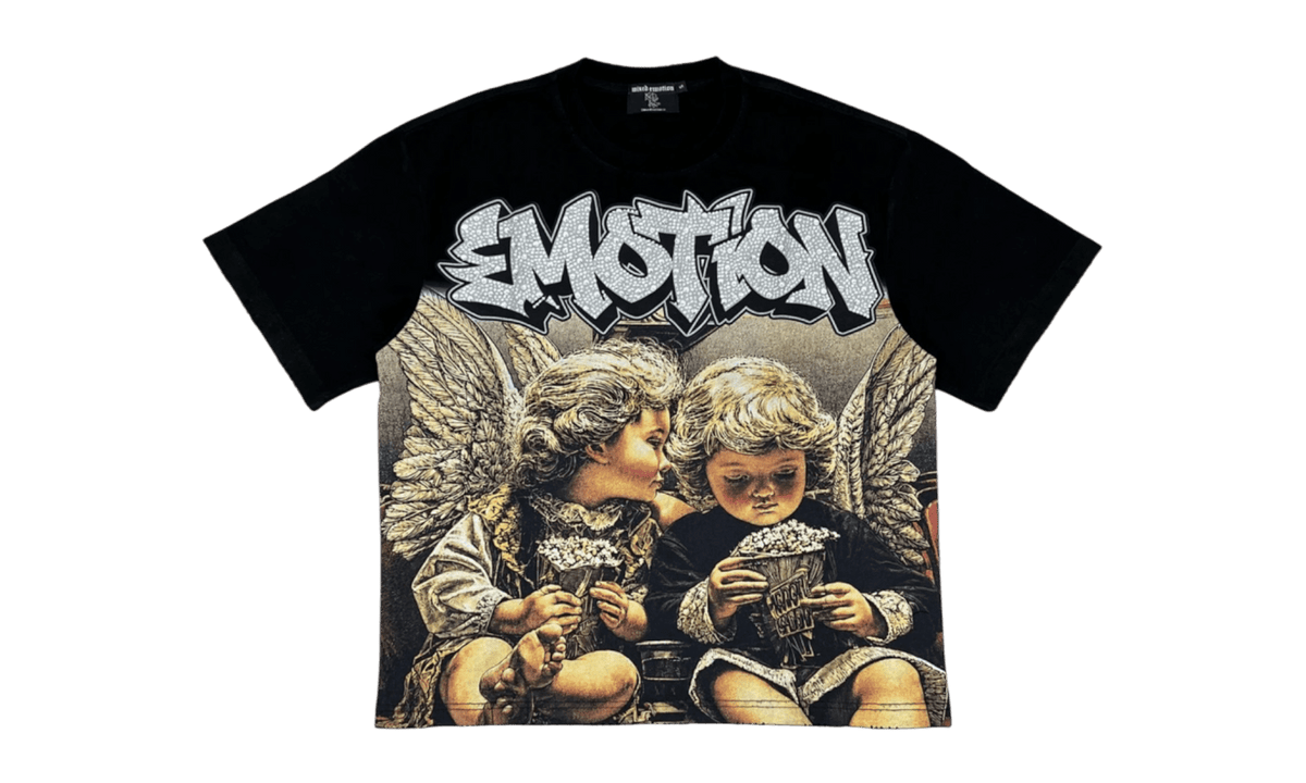 Mixed Emotion "Angel Whispers" Black T-Shirt