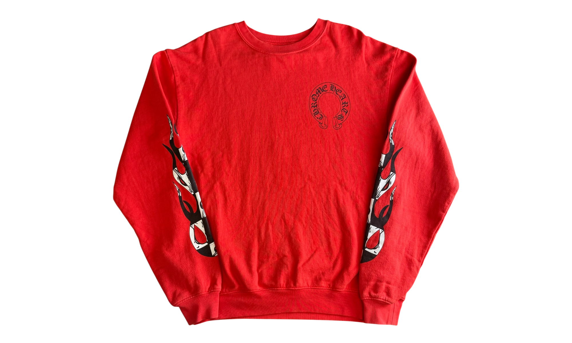 Chrome Hearts Chomper Flag Red Crewneck