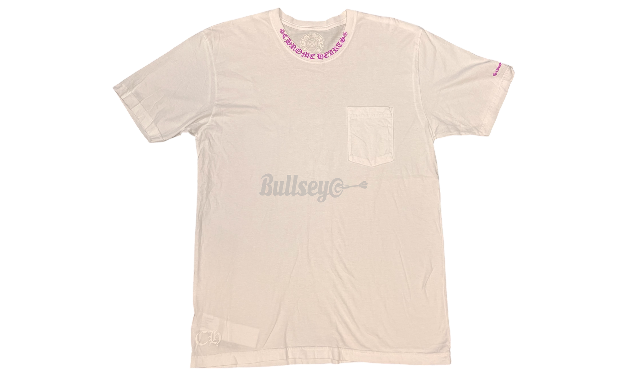 Chrome Hearts Purple Neck Letter White T-Shirt (PreOwned)