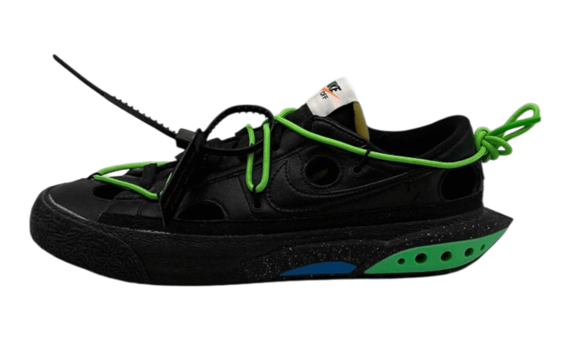 Nike Blazer Low Off-White Black Electro Green (PreOwned)