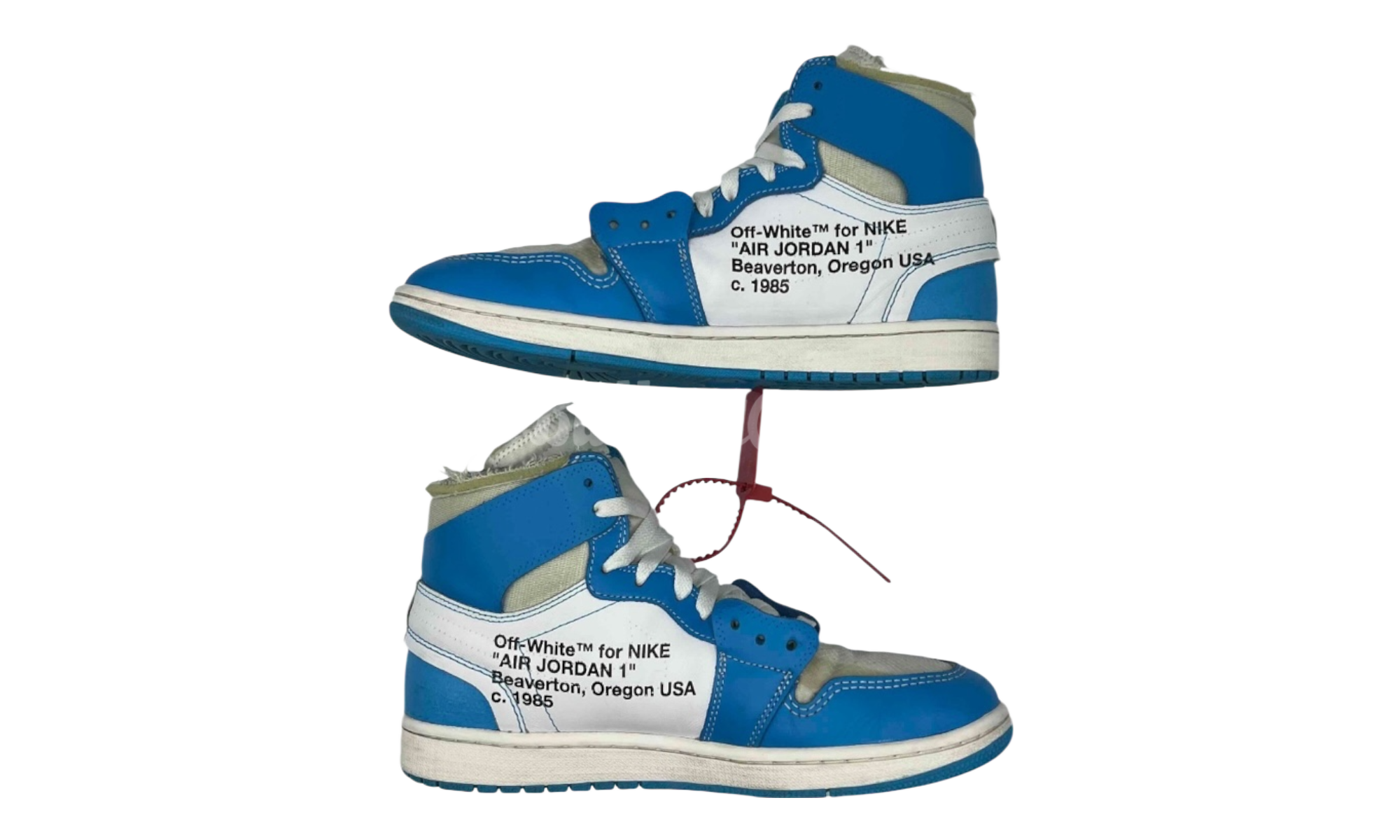 Nike Air Jordan 1 Retro High "University Blue" Off-White (PreOwned) (No Box)