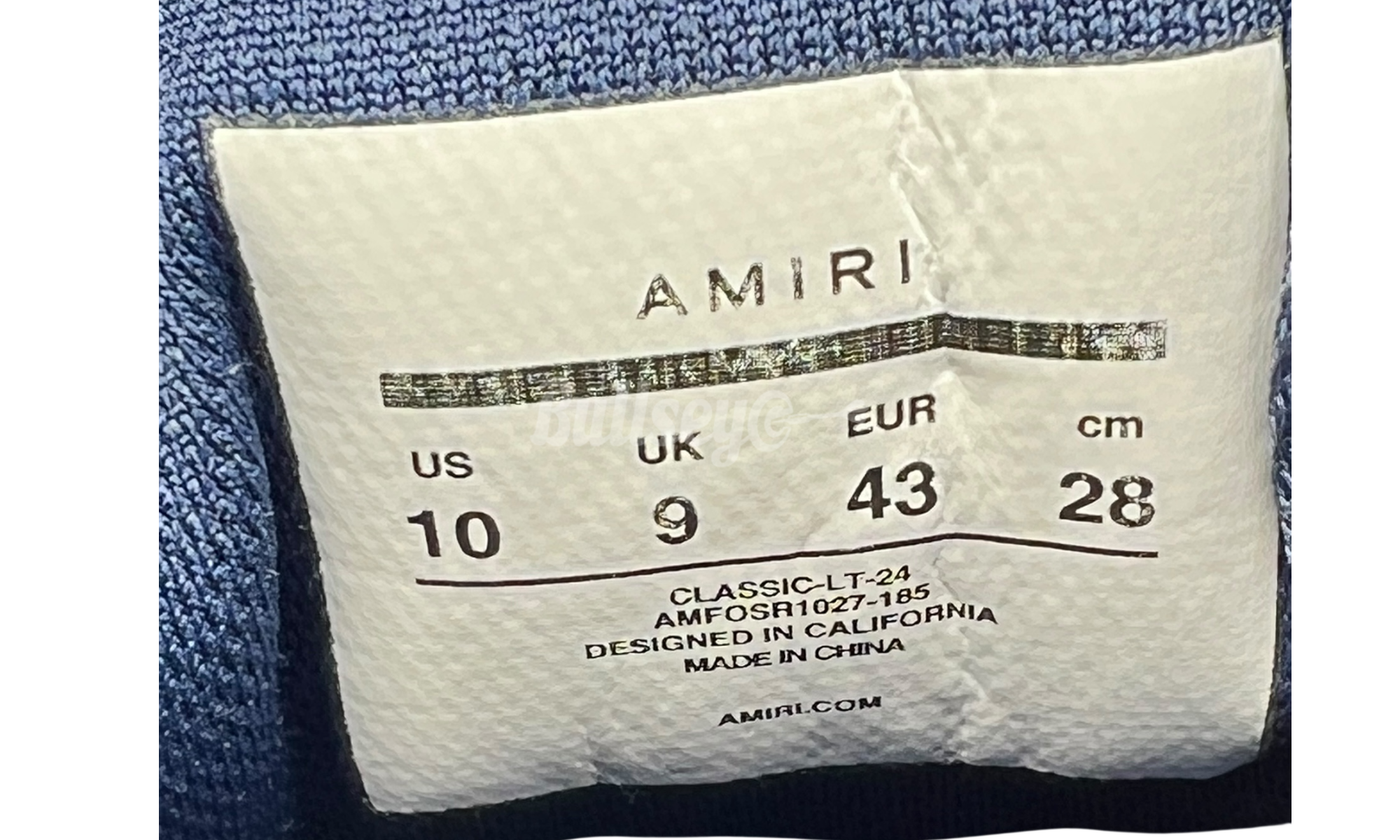 Amiri White & Navy Classic Low Sneaker (PreOwned) (One Replacement Insole) 