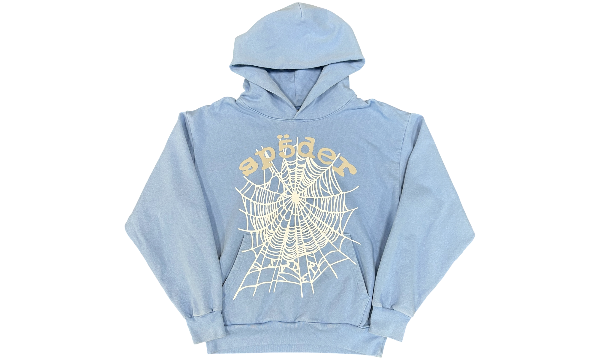 Sp5der OG Web V2 Dusty Blue Hoodie (PreOwned)