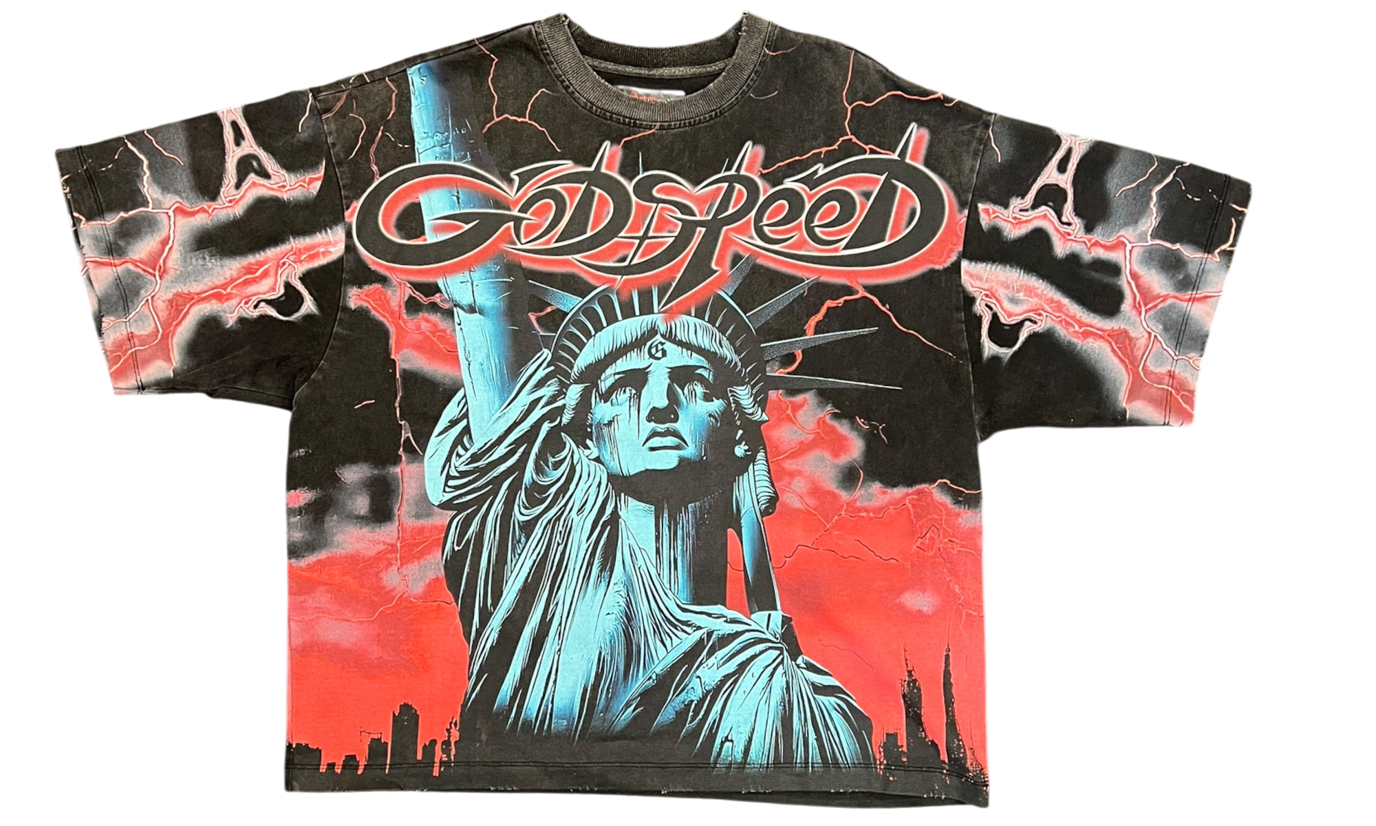 Godspeed Red Voltage Washed Black T-Shirt (PreOwned)