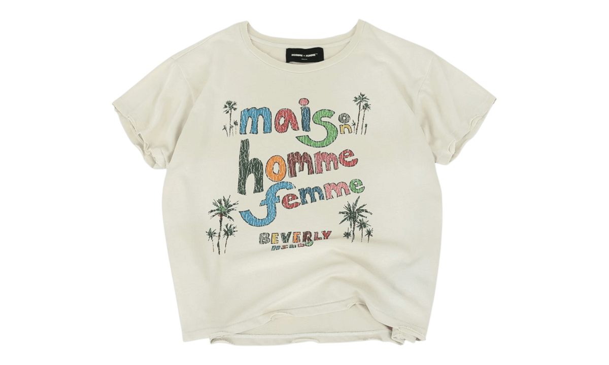 Homme Femme Postcard Vintage White Tee