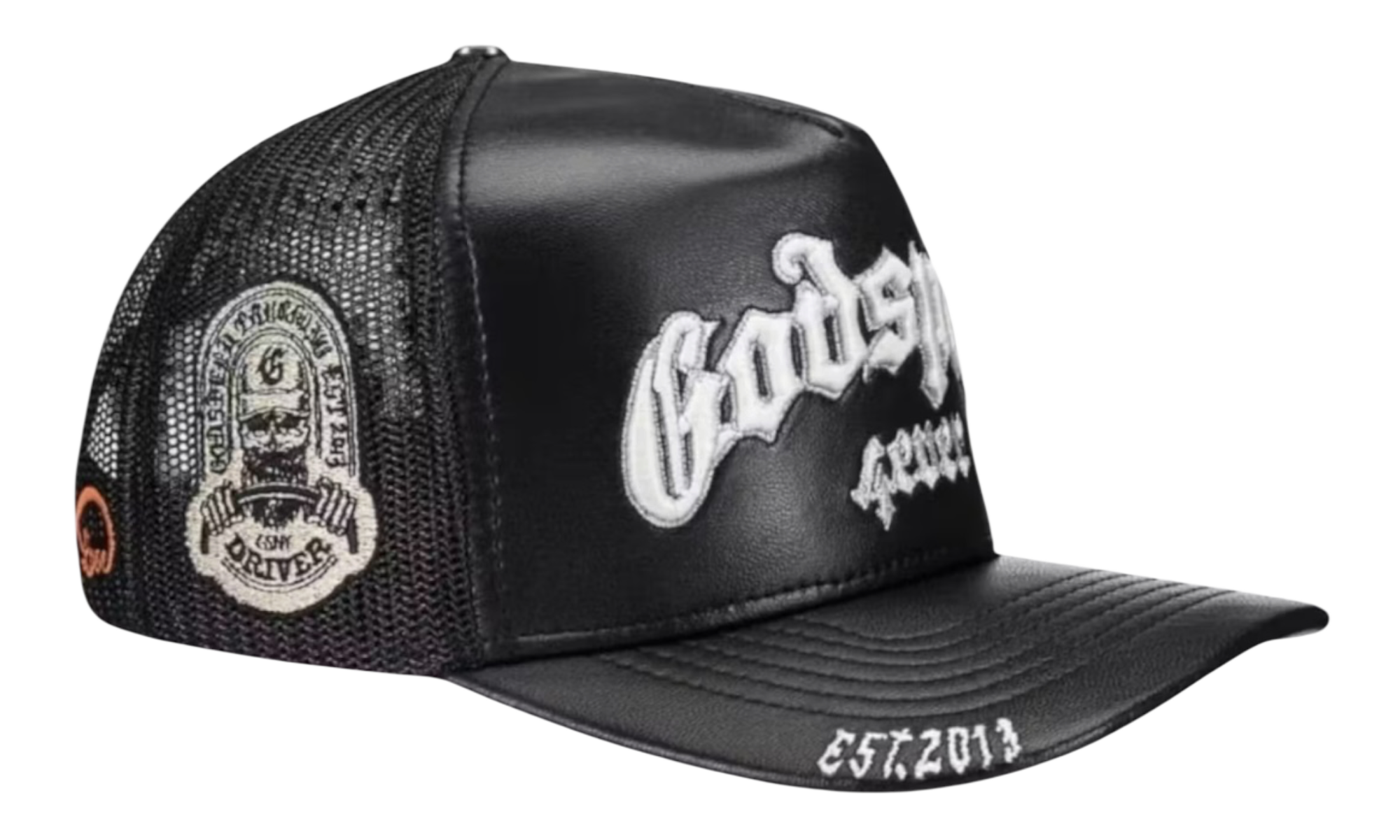 Godspeed Forever Premium Leather Black Trucker Hat