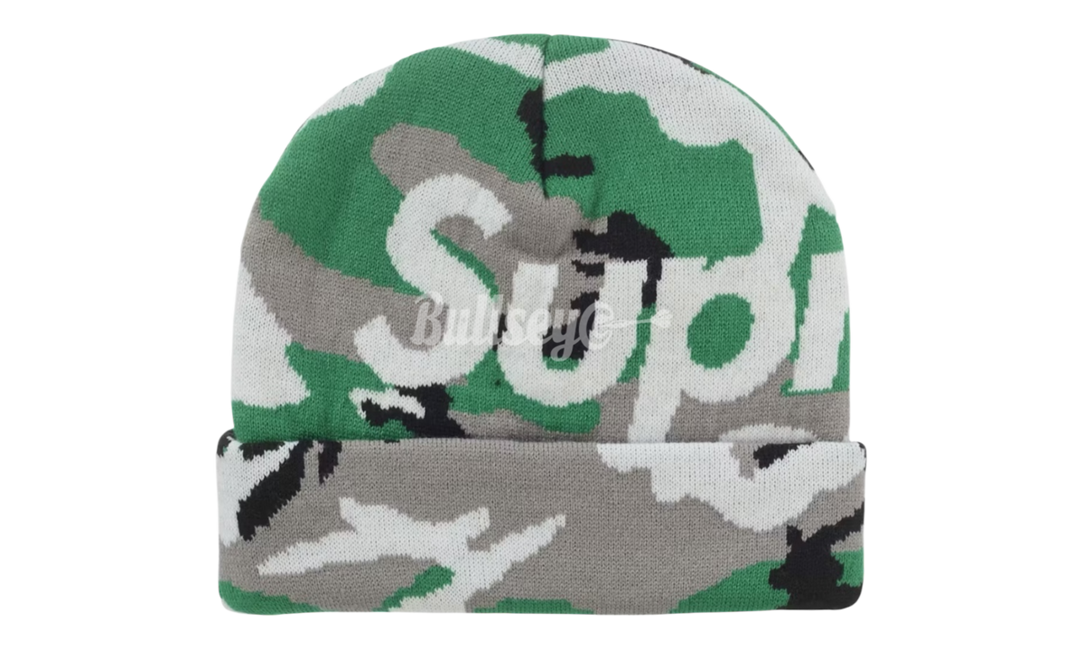 Supreme Camo Big Logo Beanie Green Camo