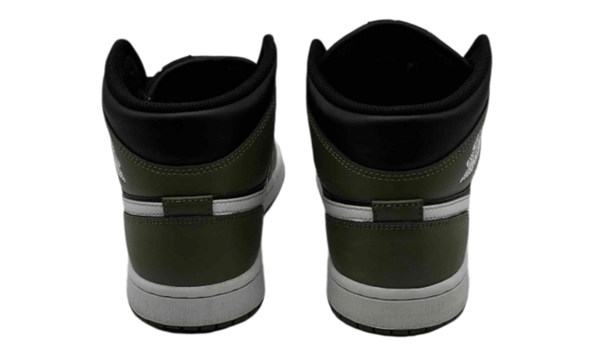 Jordan 1 Mid Black White Olive (PreOwned) (No Box)