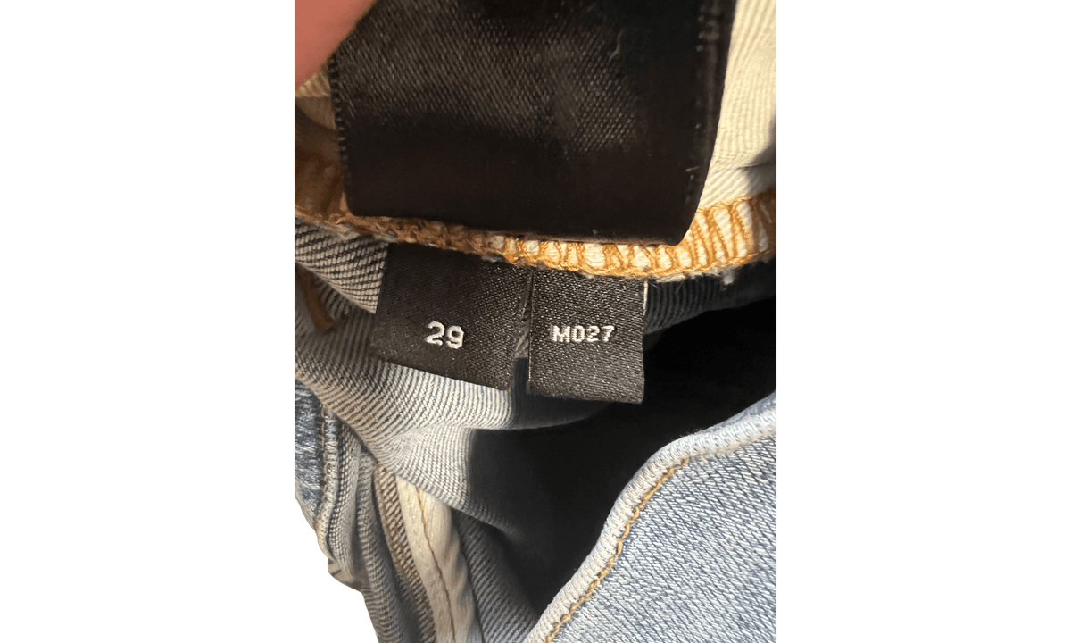 Amiri Staggered Logo Indigo Wash Jeans (PreOwned)