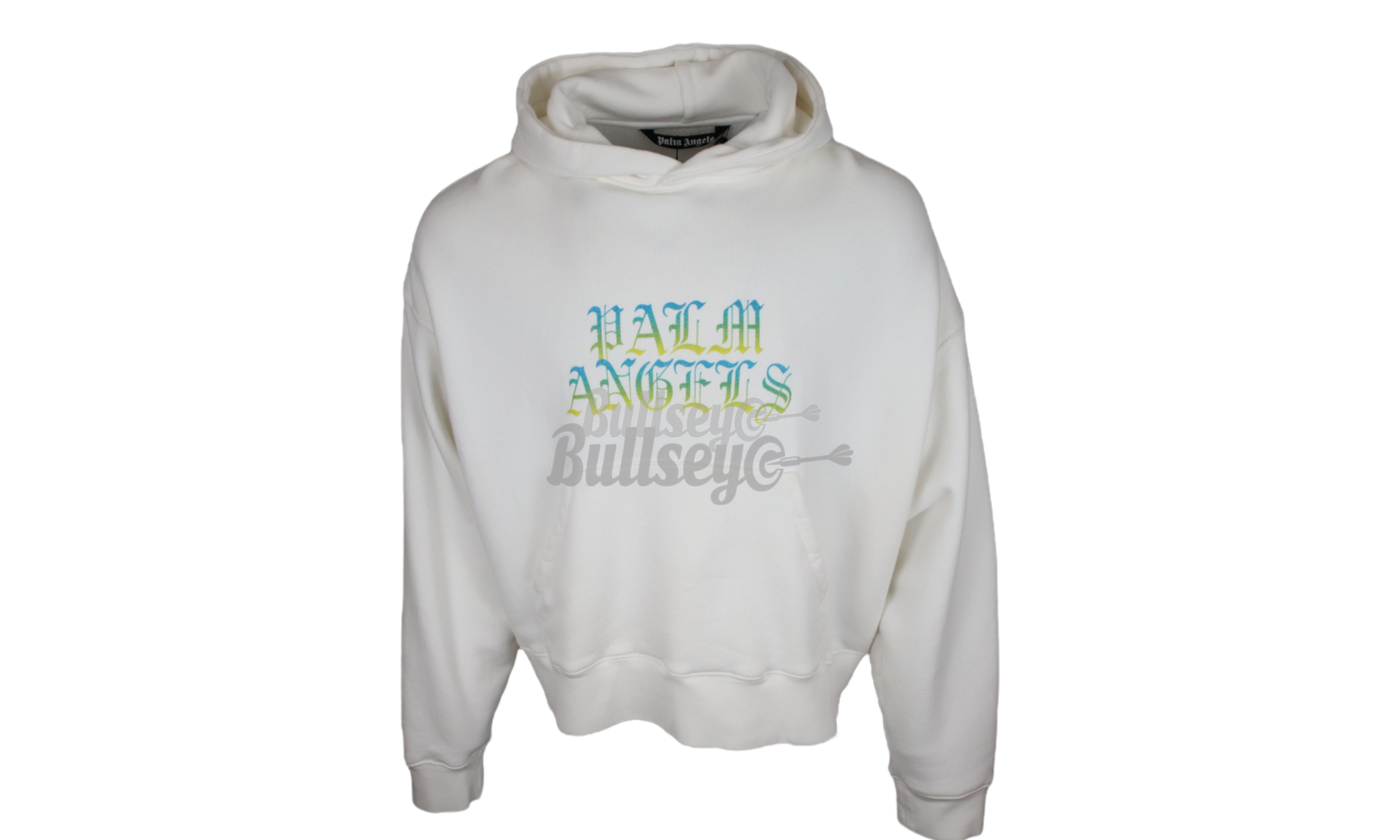 Palm Angels Gothic Logo White Hue Hoodie