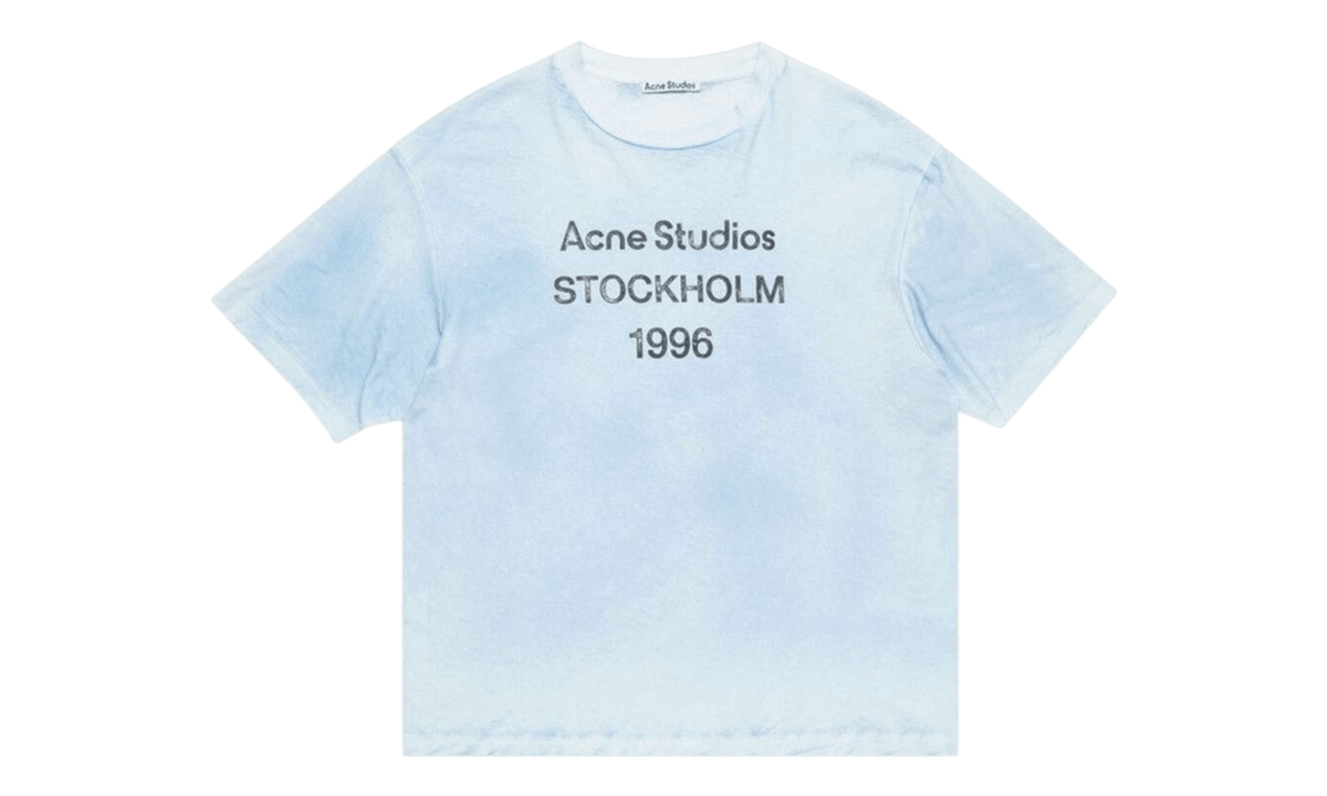 Acne Studios Sprayed Logo T-Shirt Dusty Blue